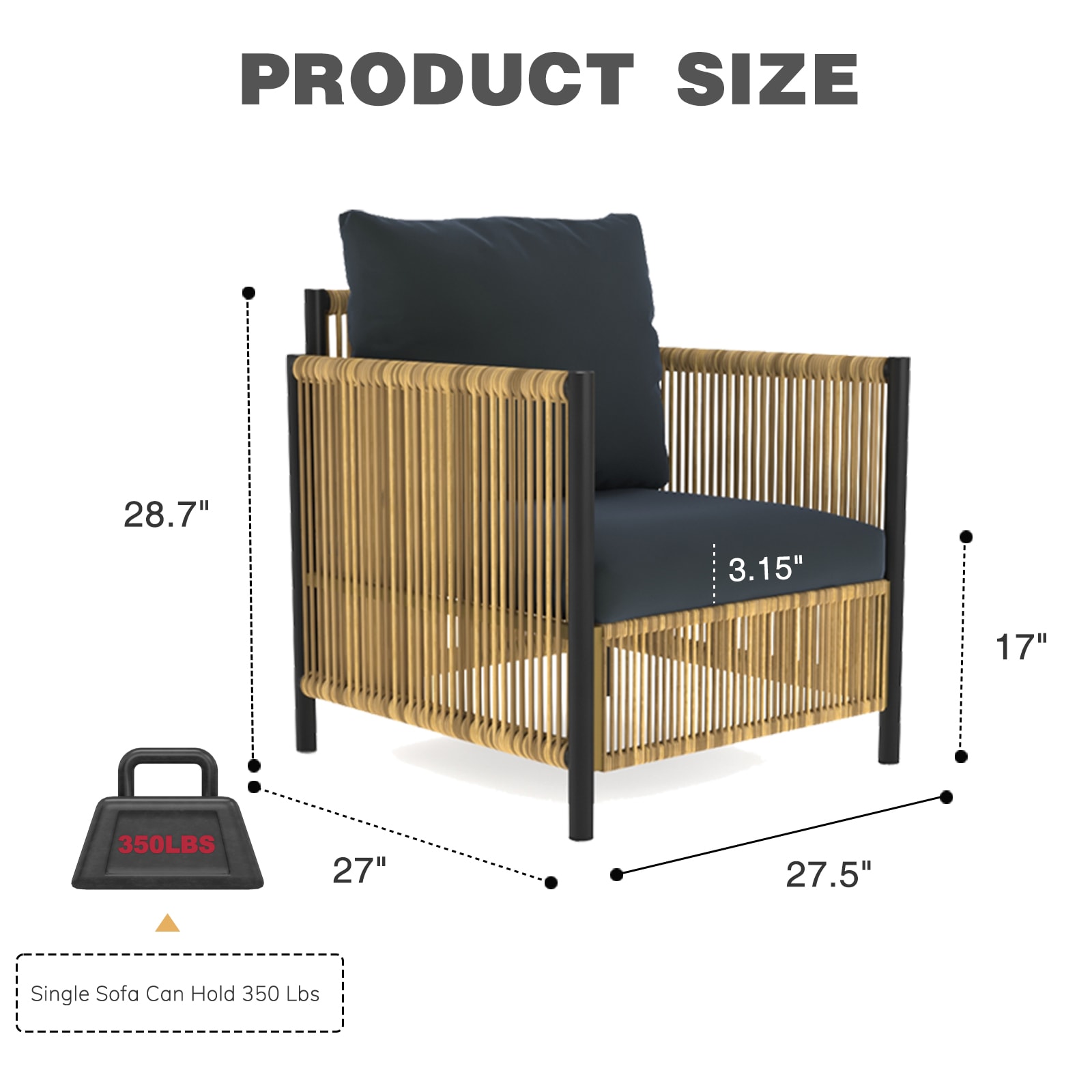 Nestfair HP40945G Patio-Conversation-Sets - View #9