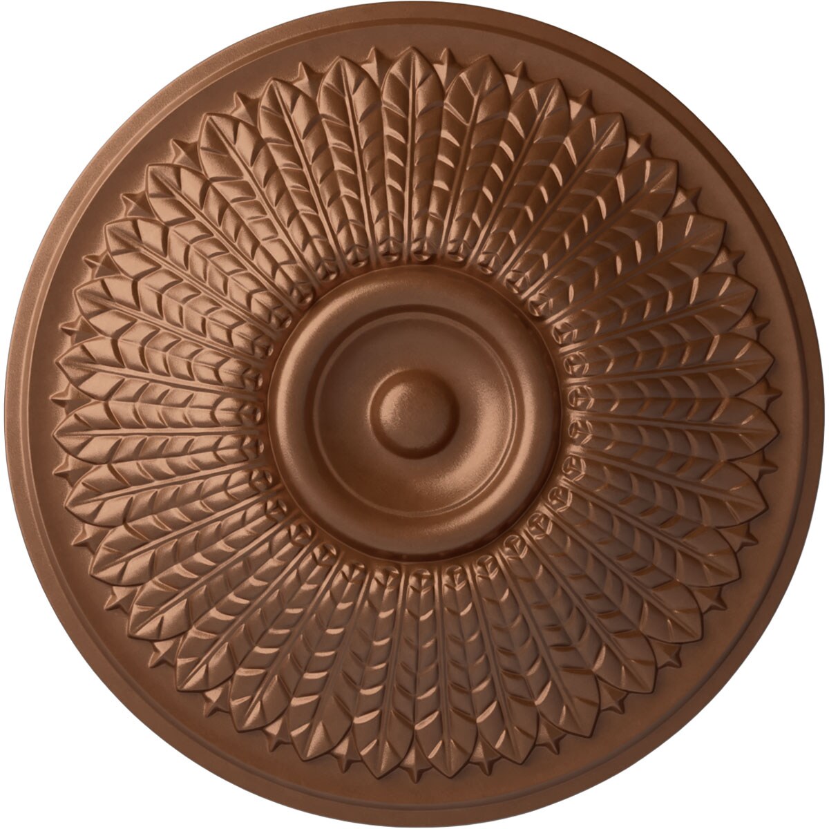 Ekena Millwork CM23MOPOS Modena 23.5-in W x 23.5-in L Painted Polished Copper Polyurethane Whole Ceiling Medallion
