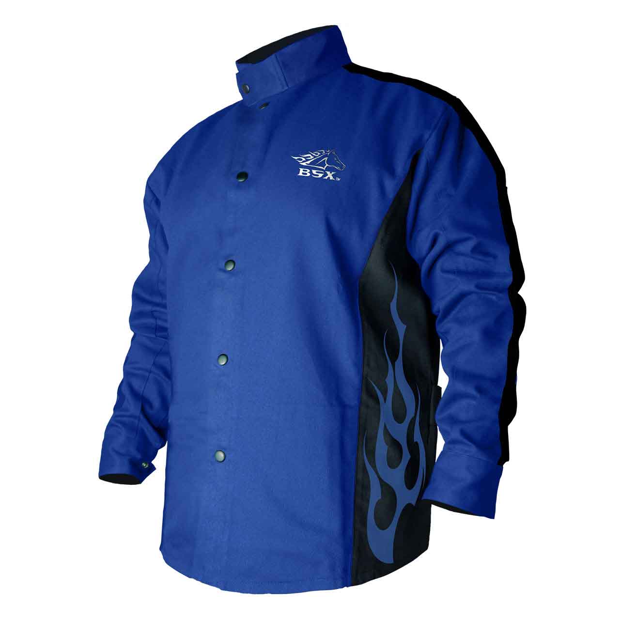 Black Stallion  BXRB9C BSX Contoured FR Cotton Welding Jacket Royal Blue 2X-LG
