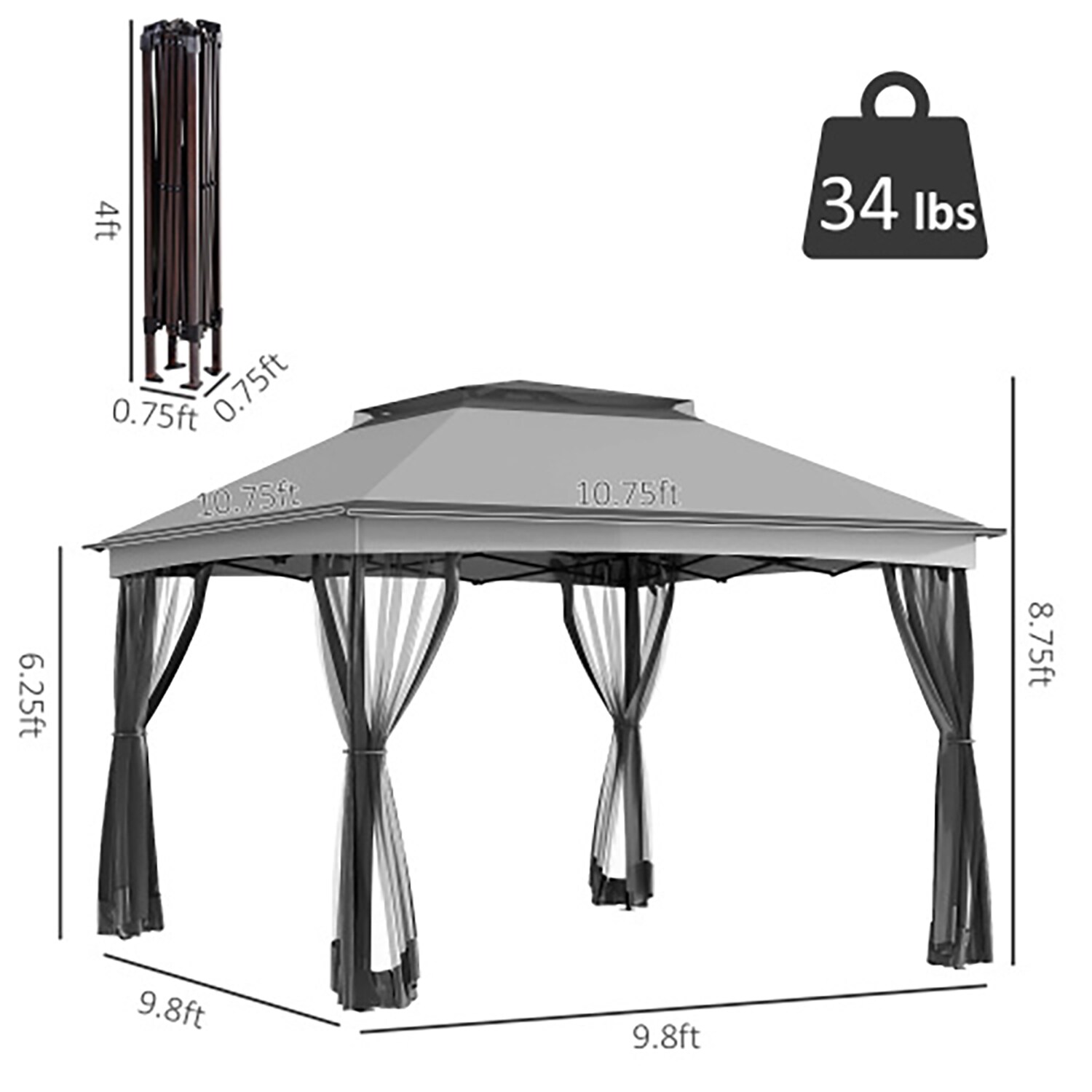 GZMR GM-AB-00730 Wood-Resin-Gazebos - View #10