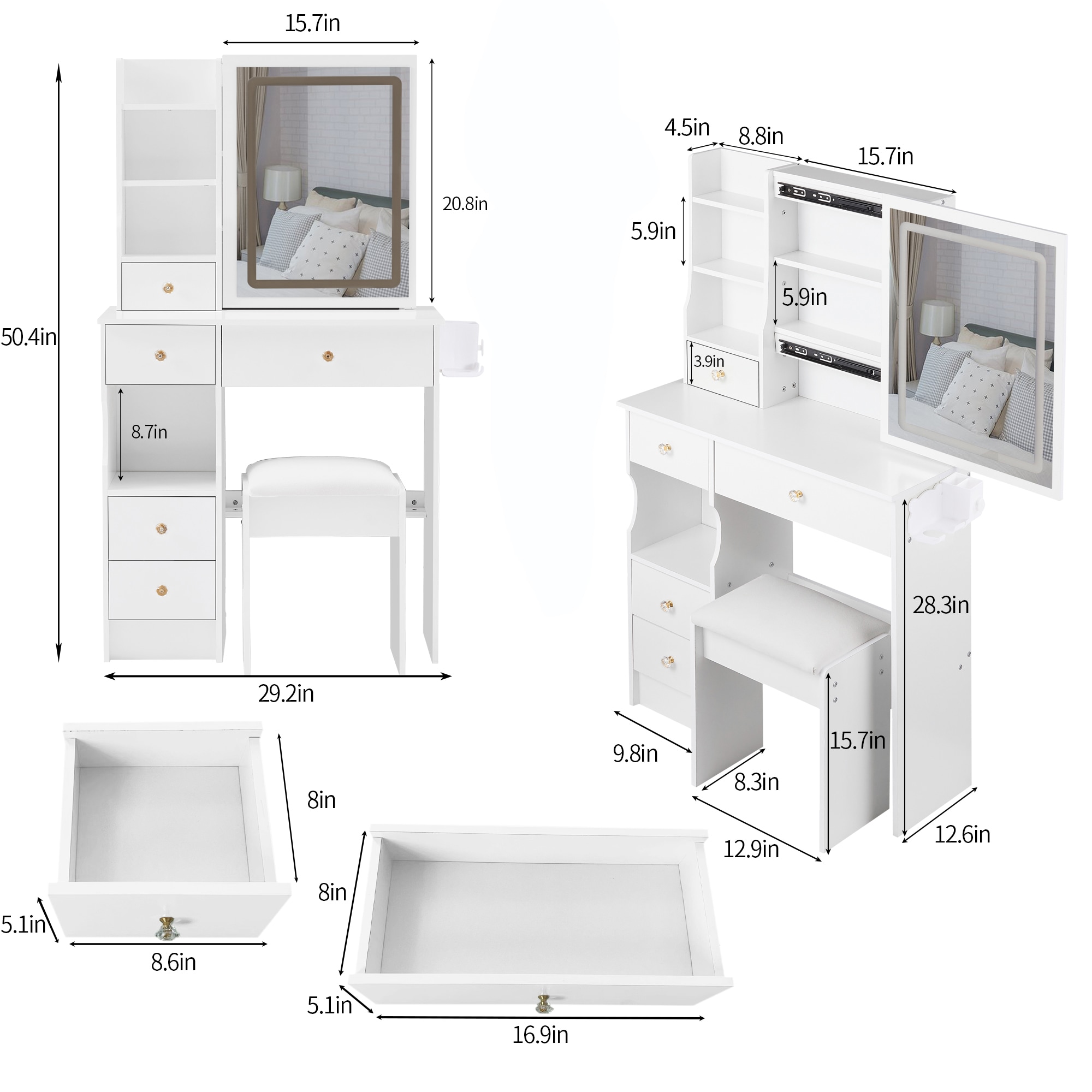 ToolCat PLP1-22-BHH Bedroom-Vanities - View #2