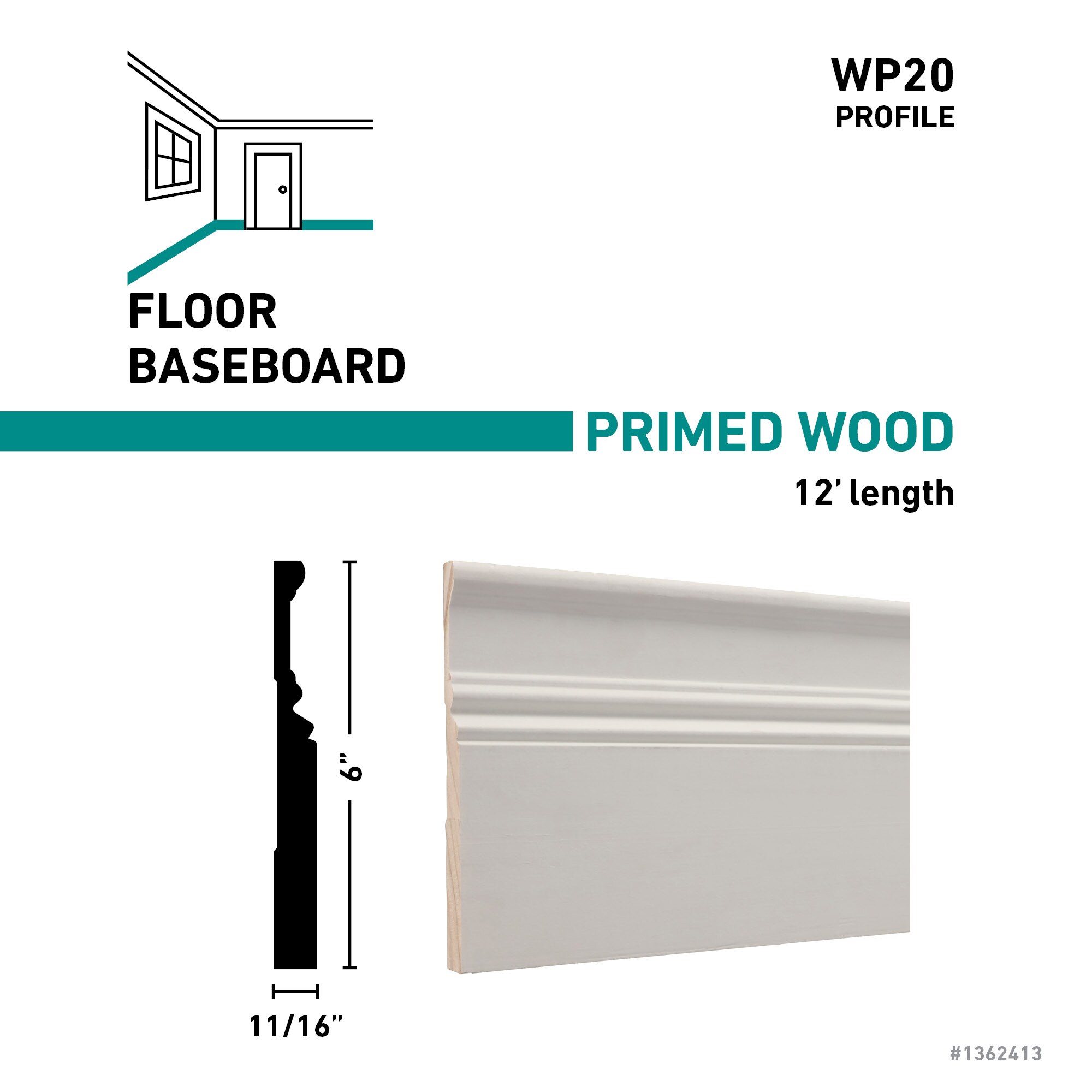 RELIABILT WP2012FJPMD Baseboard-Moulding - View #3