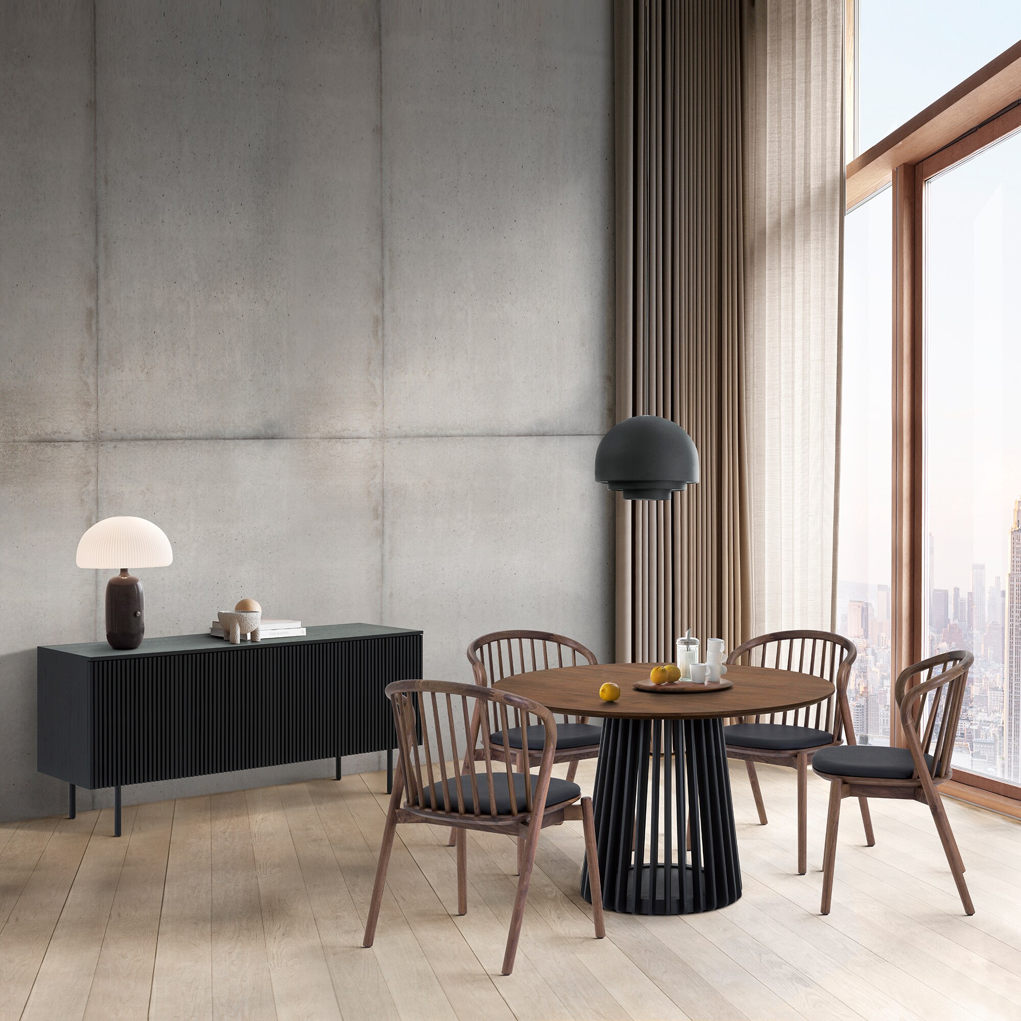 Armen Living SETRPA6ECWALBLK Dining-Sets - View #2