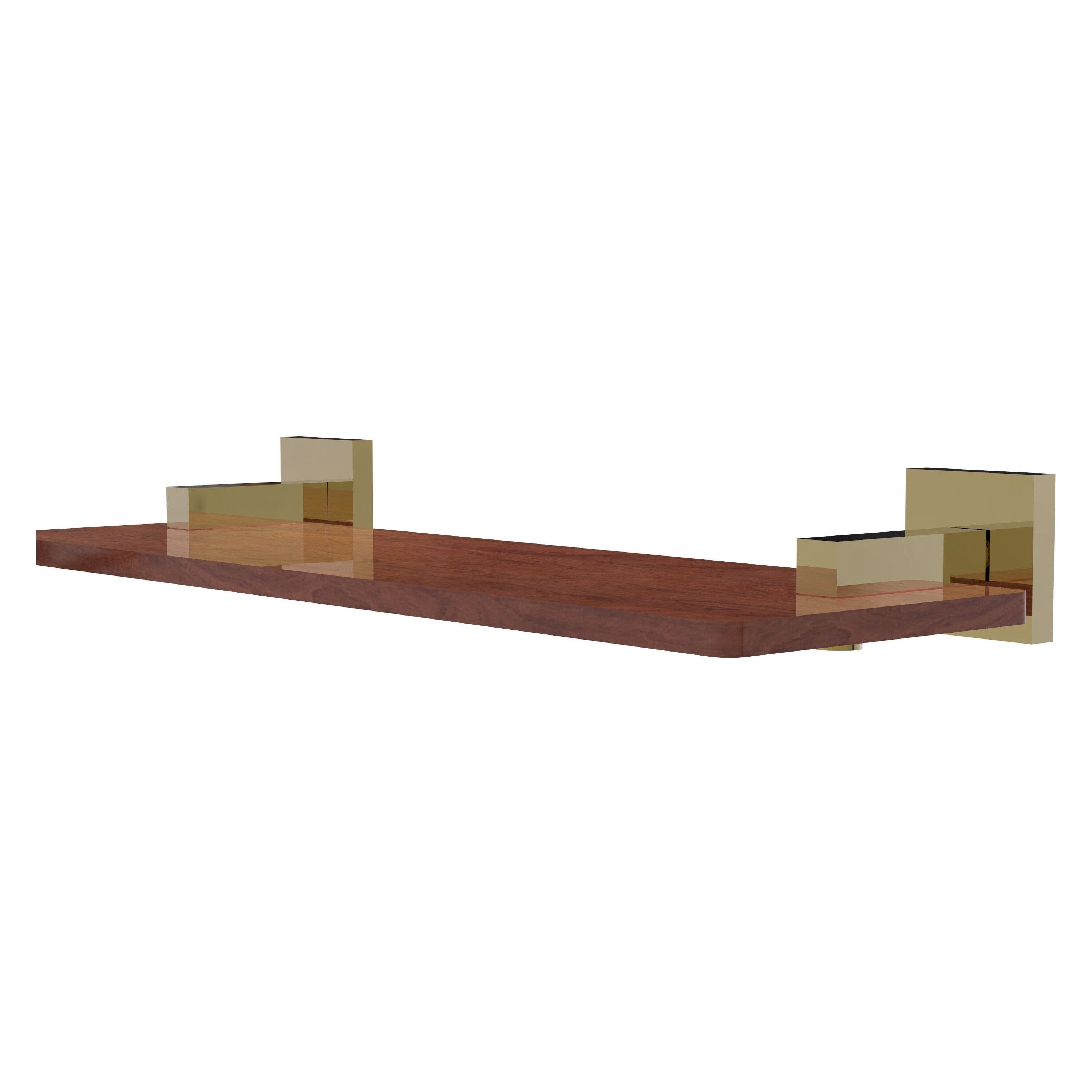 Allied Brass MT-1-16-IRW-UNL Montero Unlacquered Brass Wall mount Bathroom Shelf ( 16-in x 2.5-in x 5-in )