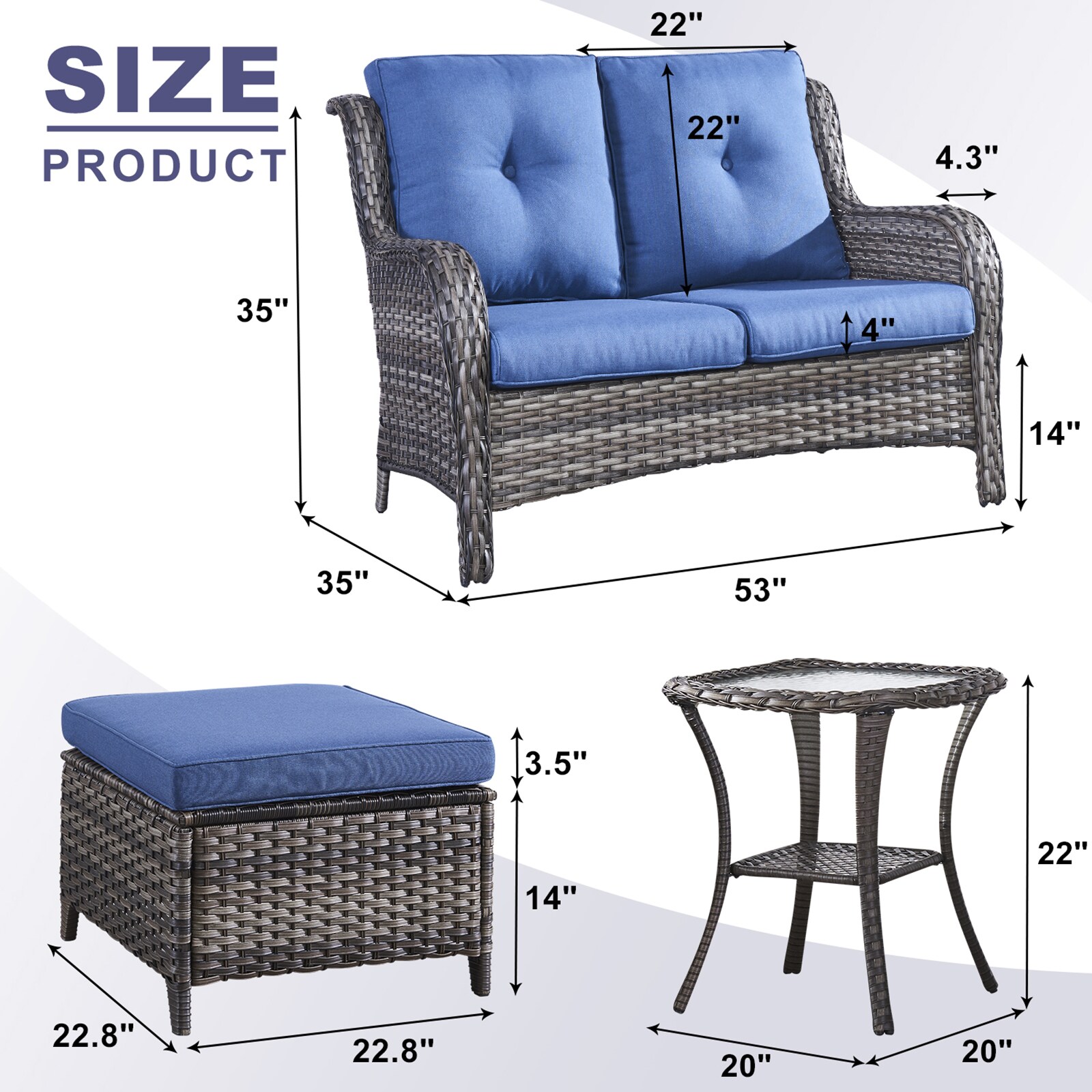 Rilyson FS039016026X2-1 Patio-Conversation-Sets - View #6