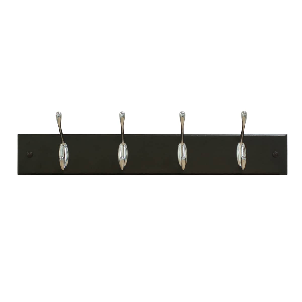 Style Selections 4-Hook 18-in x 2.76-in H Espresso Decorative Wall Hook  (35-lb Capacity) in the Decorative Wall Hooks department at