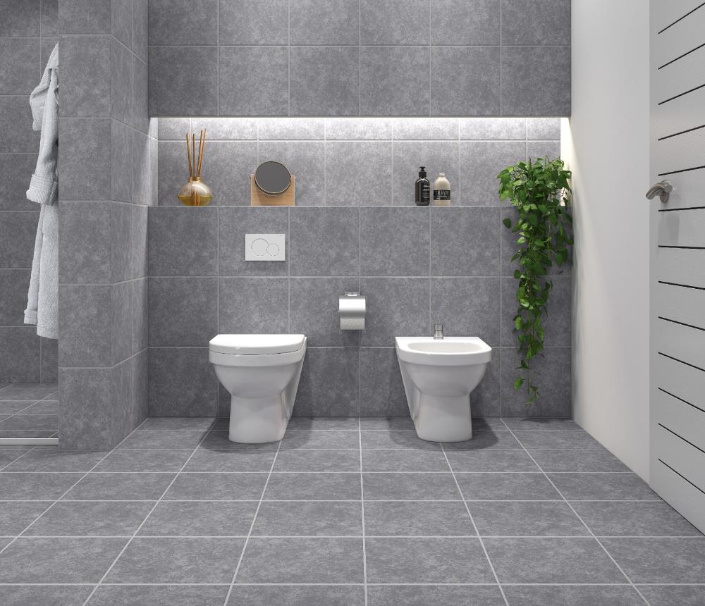 Viena Garda x (1.048-sq. Glazed 12-in Look Piece) Stone Tile Floor and Wall 12-in Gray at ft/ Ceramic