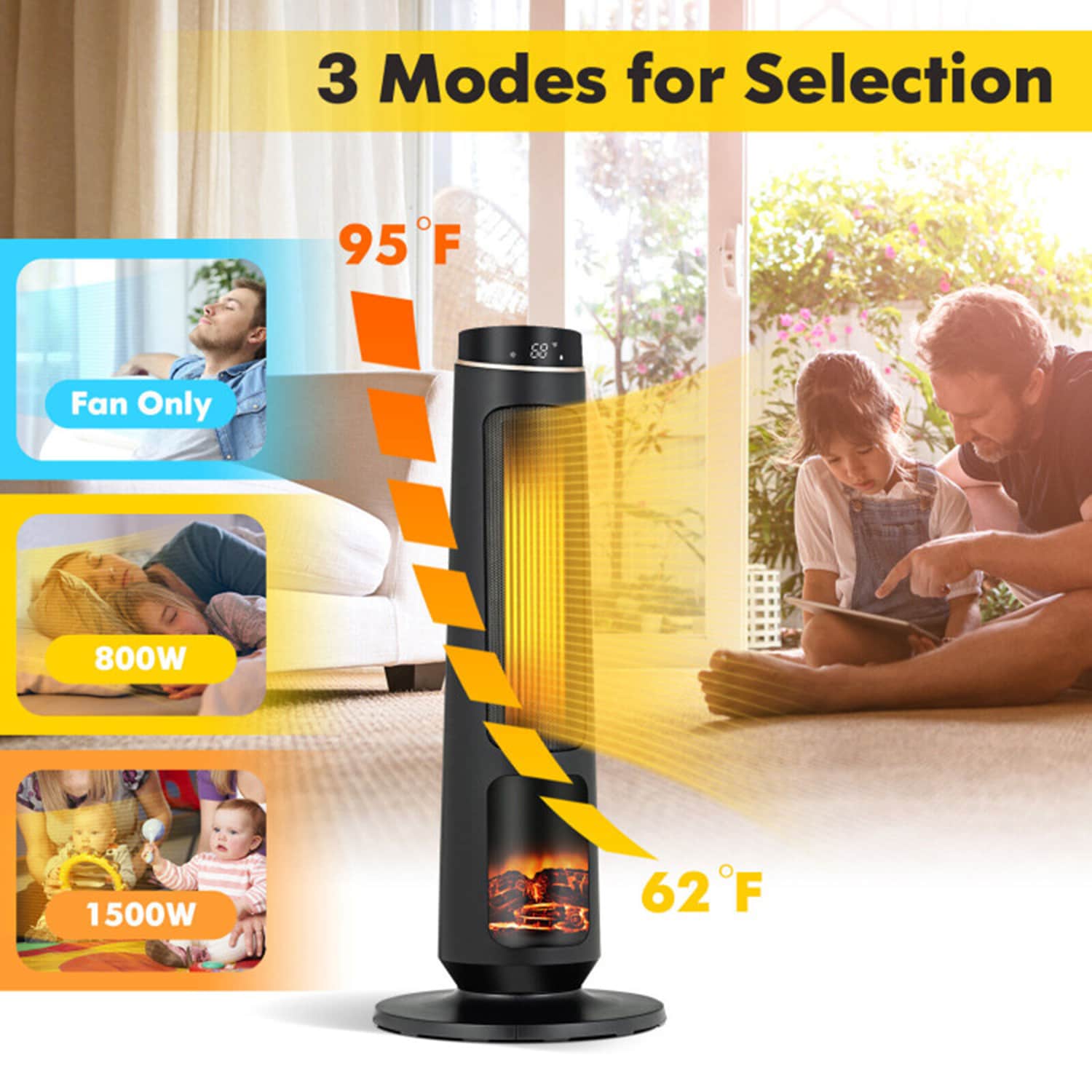 Mondawe MO-EP25390USB Portable-Electric-Heat - View #4