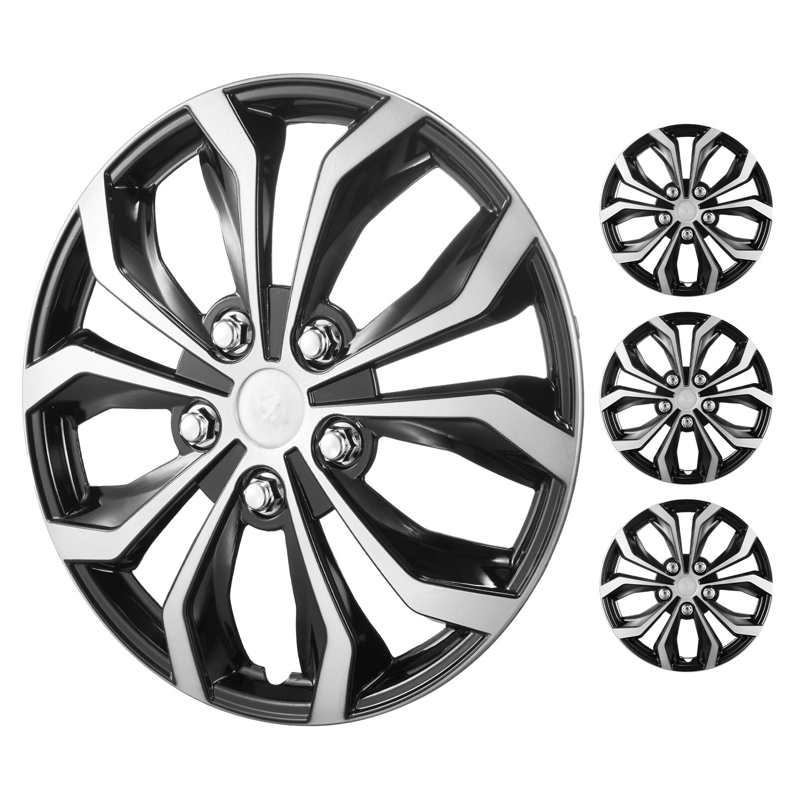 SVOPES SVOPESQFGLGGT09655V0 16-inch Tire Rim Protector Durable Anti-Scratch Wheel Cover with Snap-On Design and Valve Aperture ABS and PC Material Superior Firmness Low Air Resistance All-Weather Protection