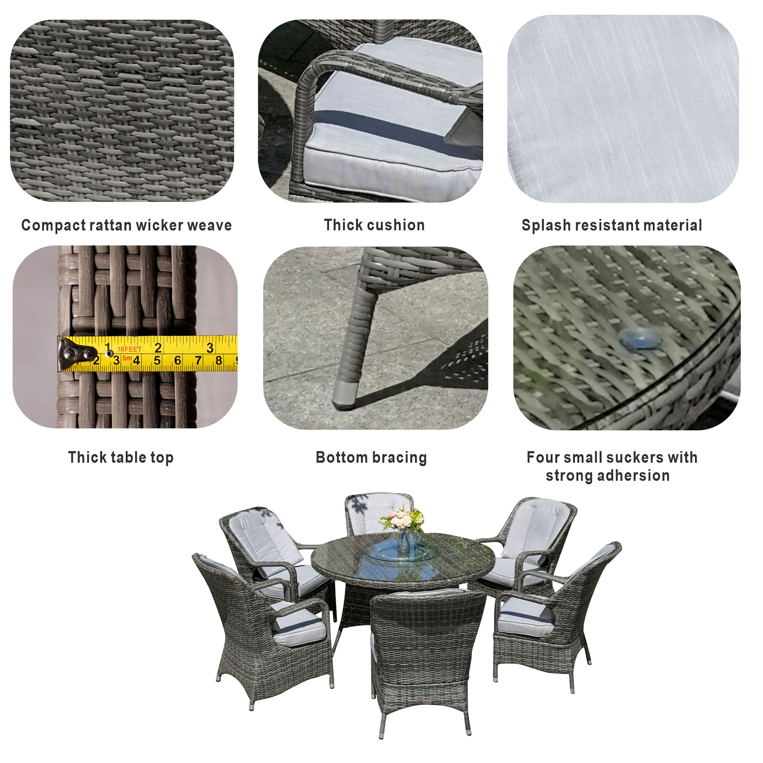 Moda Furnishings MD-PAD-1711-G Patio-Dining-Sets - View #4