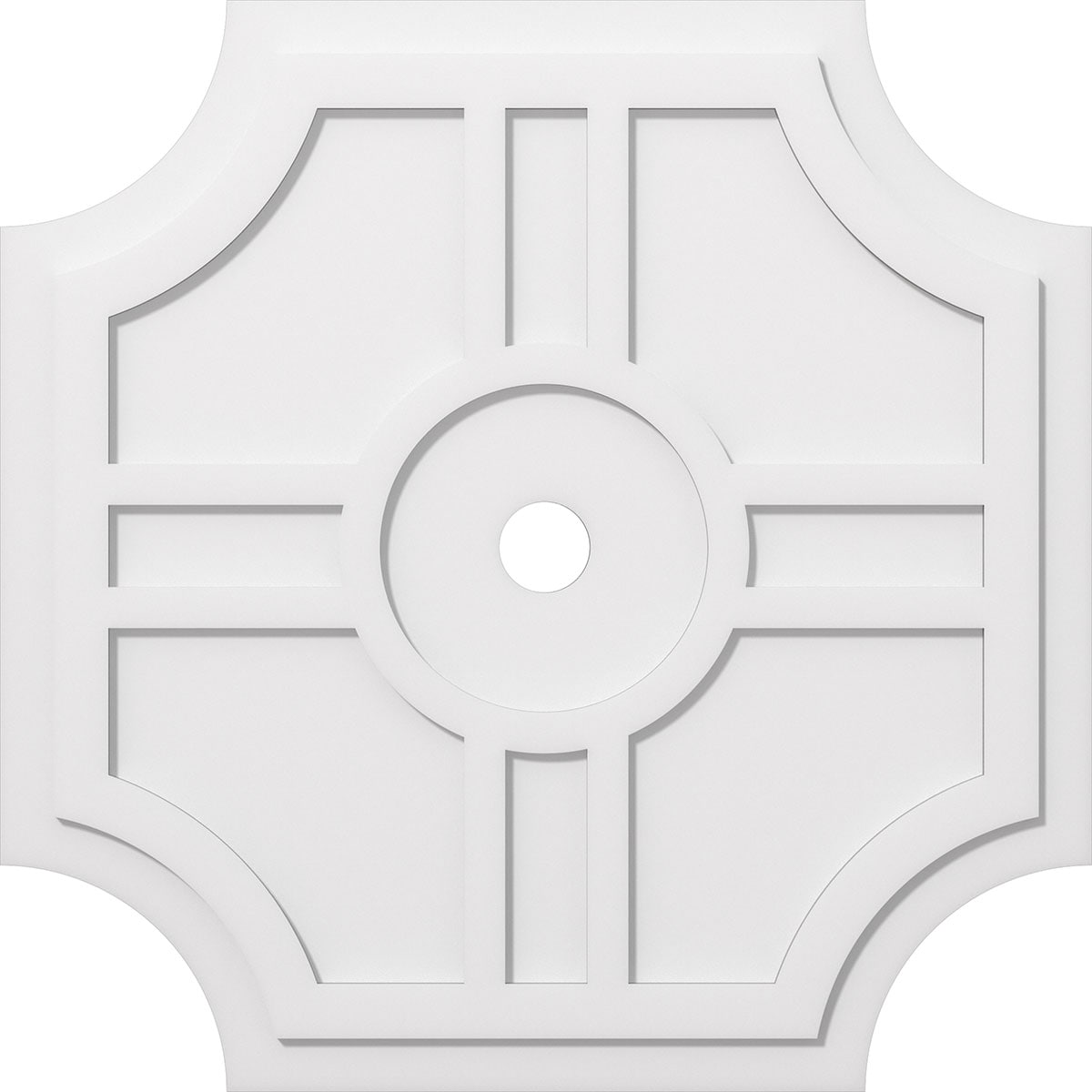 Ekena Millwork CMP36HS-03000 Haus 36-Inches W x 36-Inches L Contemporary White PVC Whole Ceiling Medallion