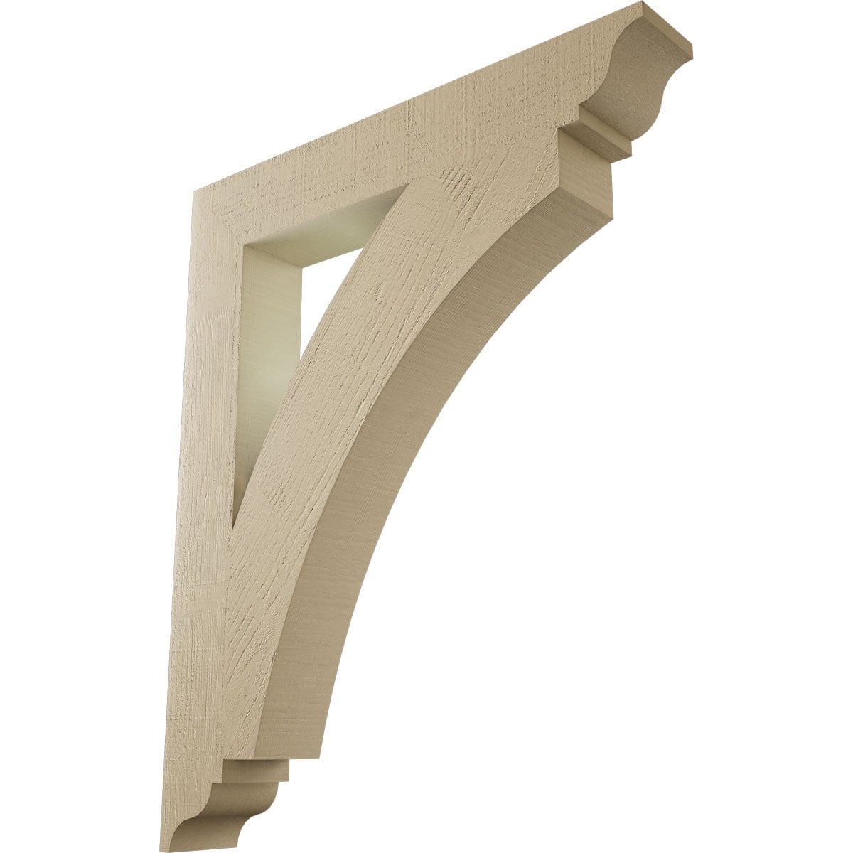 Ekena Millwork 2114344 Thorton Rough Cedar Woodgrain TimberThane 5-1/2-in x 44-in x 36-in Brown Urethane Standard bracket