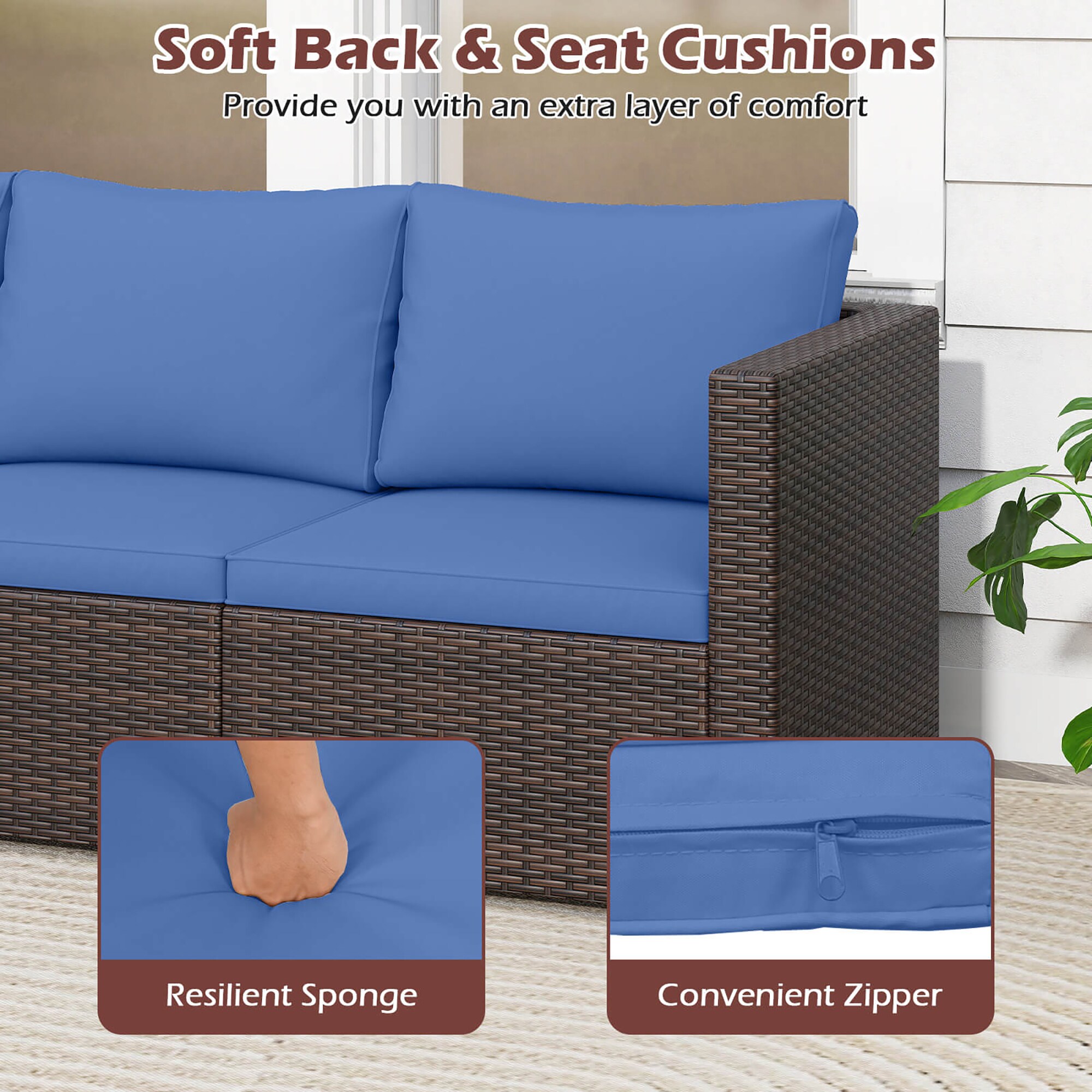 Costway HCST12162 Patio-Sofas-Daybeds - View #4