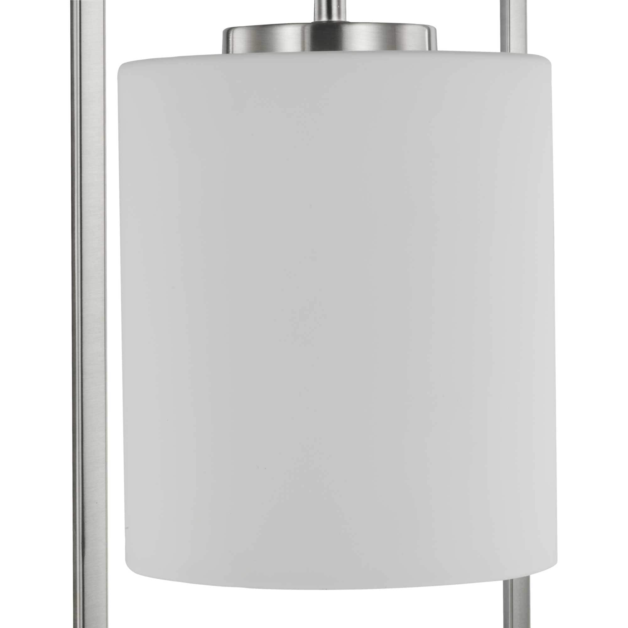 Chadwick Brushed Nickel Mini-Pendant with Opal Glass Shade