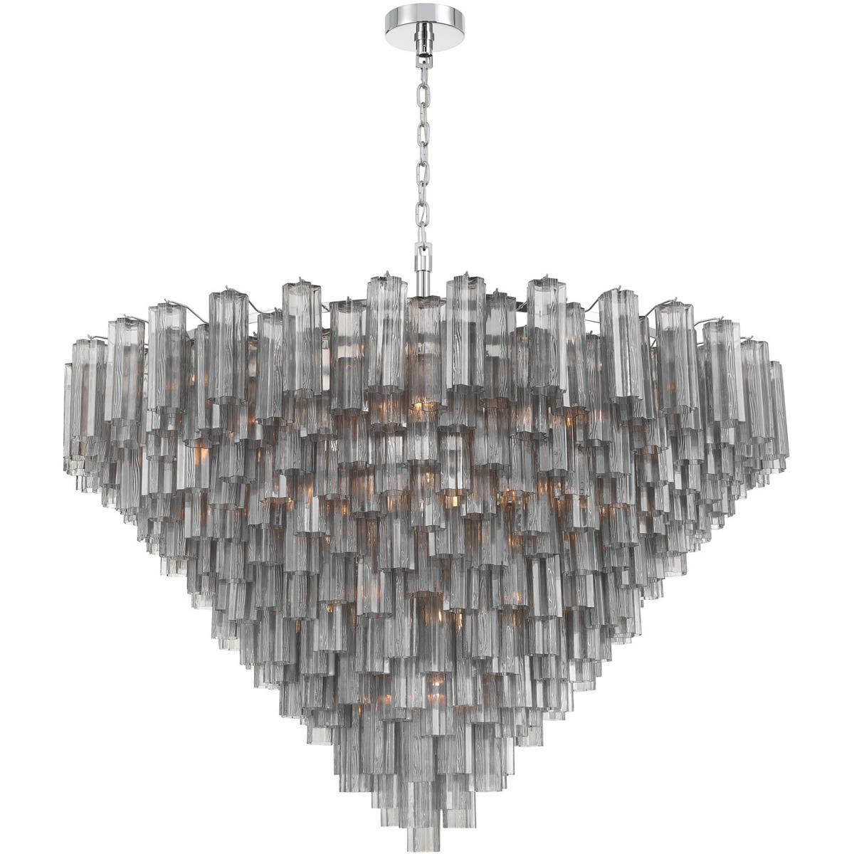 Crystorama  ADD-329-CH-SM Addis 40 Light 62 inch Polished Chrome Chandelier Ceiling Light