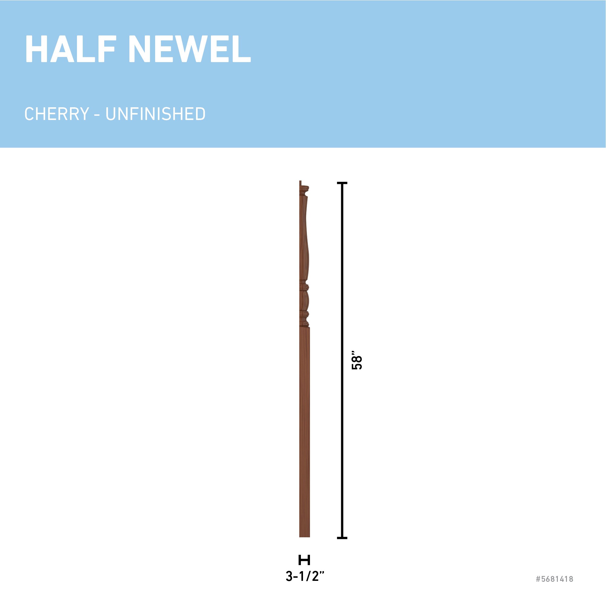 L.J. Smith Stair Systems LJP-3315 1-2-C Interior-Stairpart-Newel-Posts - View #3