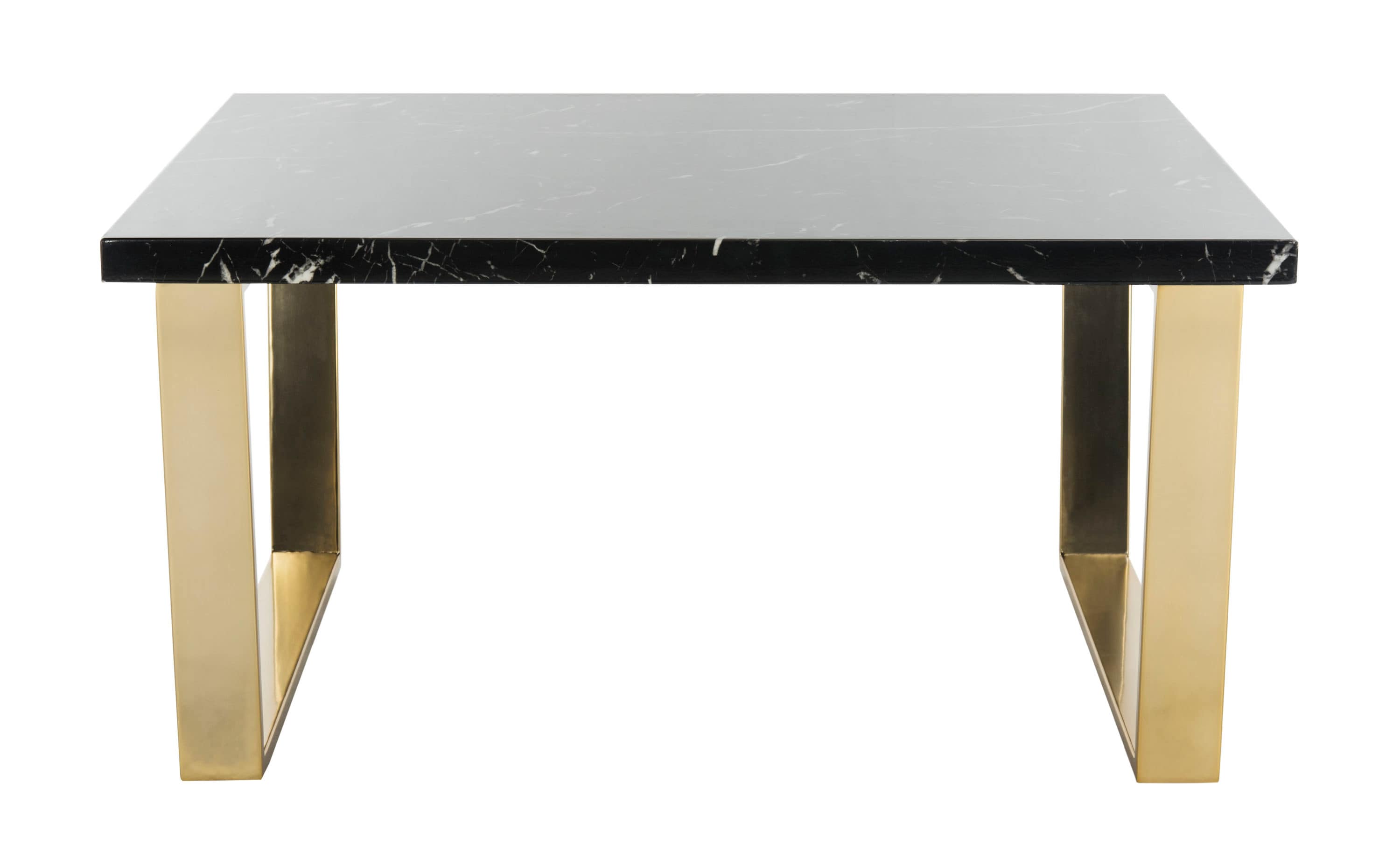 Safavieh COF6201A Carmen Black Marble Wood Modern Coffee Table