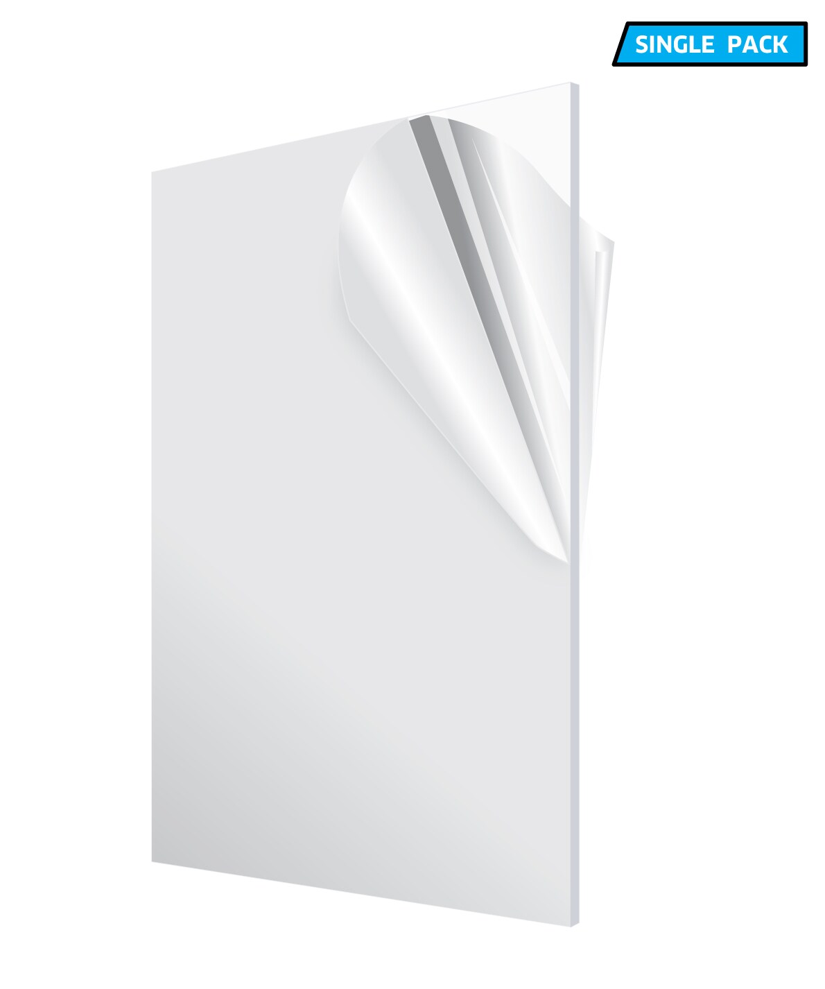 AdirOffice 1224-1-C 0.125-in T x 12-in W x 24-in L Clear Sheet