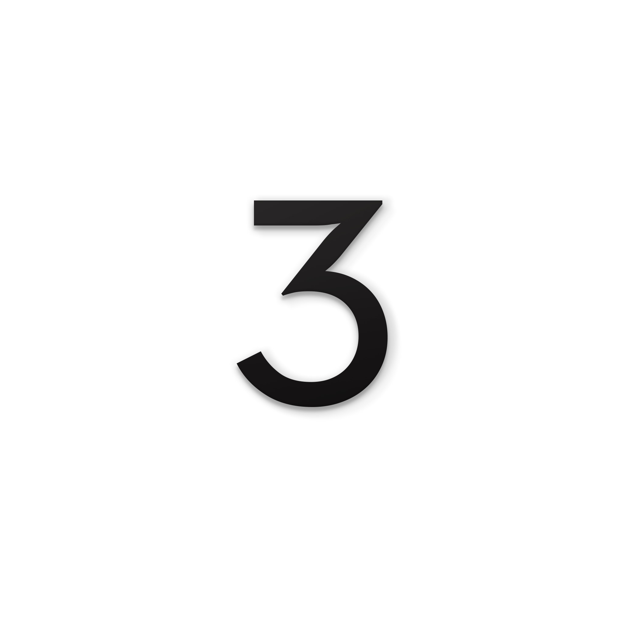 Post & Porch NUMBERS-BLACK-3 4-in Black Number 3