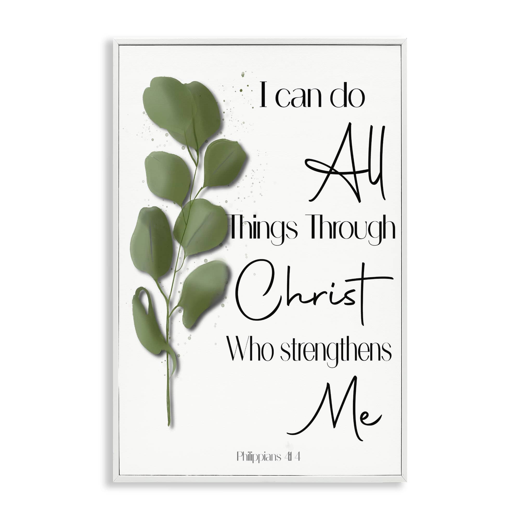 Stupell Industries BS-567-WFR-16X24 Proverb and Herb Sprig White Framed Giclee Art By Amber Clarkson 16 x 24