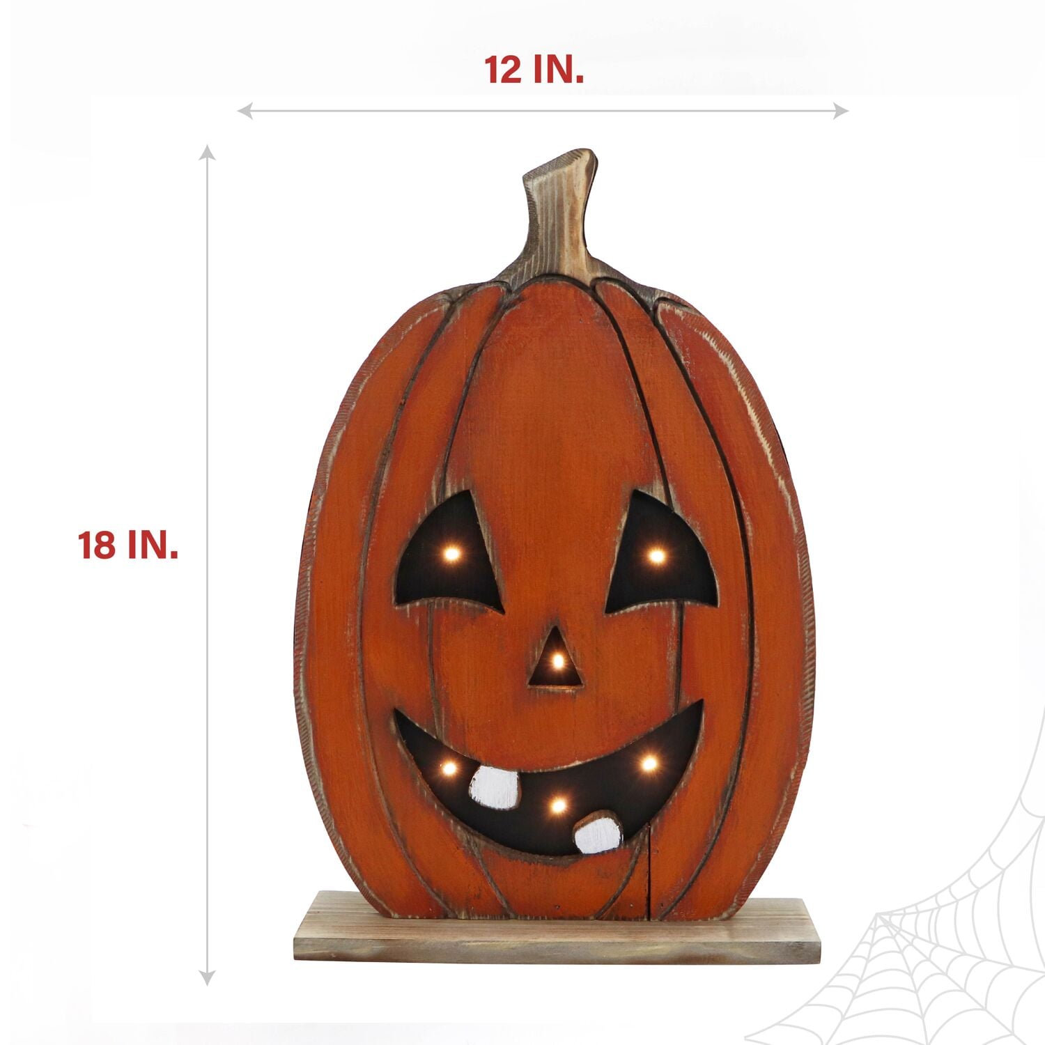 Haunted Hill Farm HHWOODPMP-1OR1 Table-Halloween-Decor - View #3