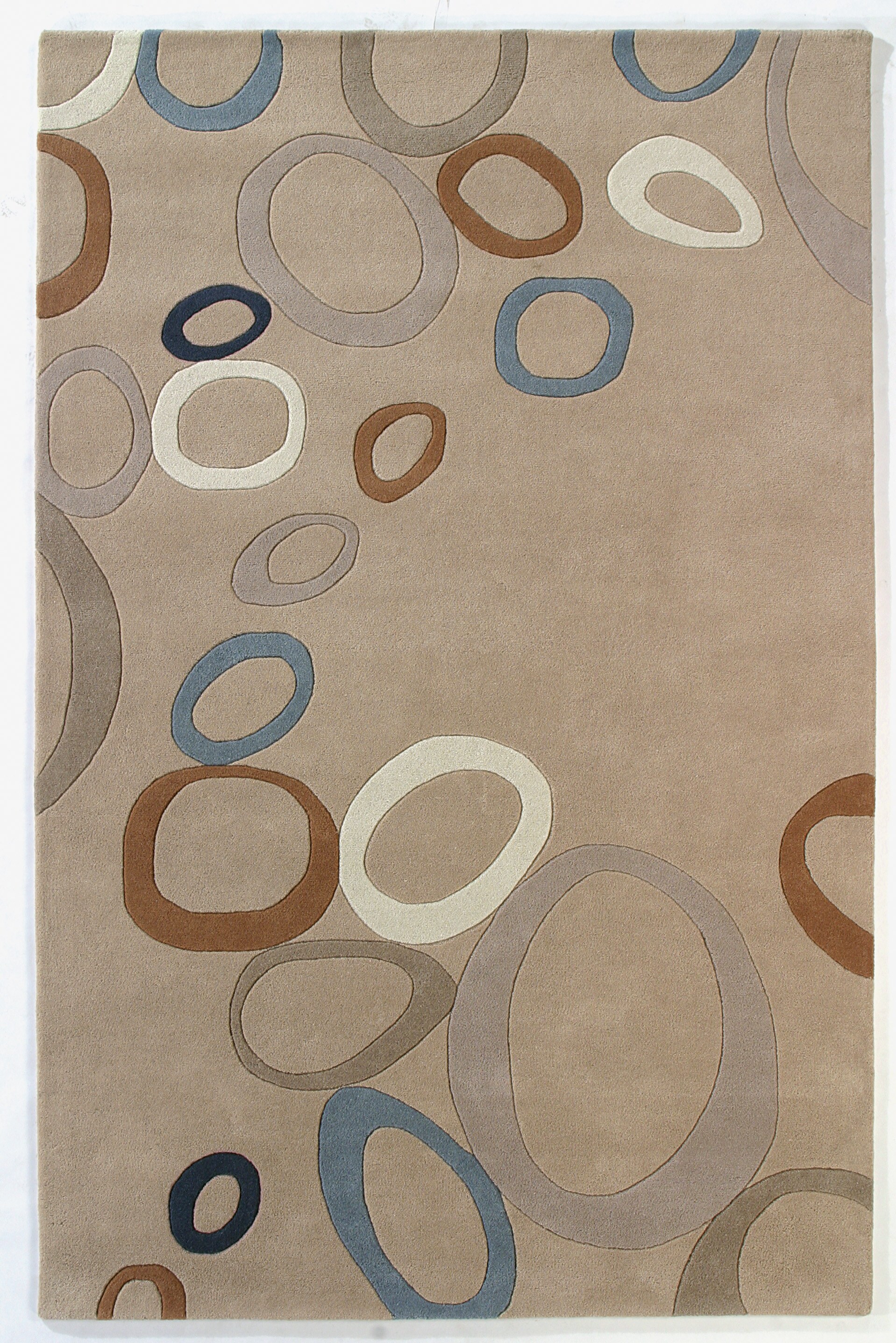 DYNAMIC RUGS NL9121306110 Nolita 8 x 11 Wool Brown Geometric Area Rug