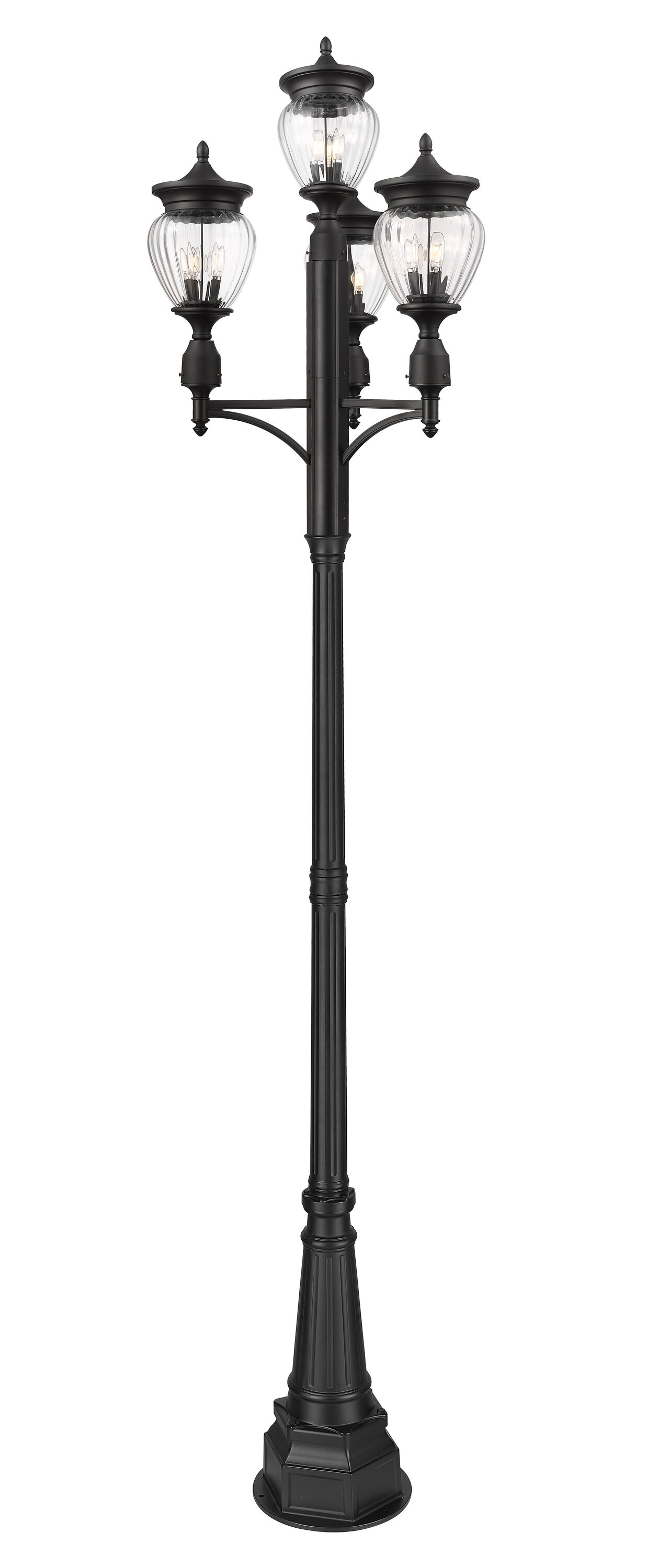 Z-Lite Davina Black Hardwired LED Post light