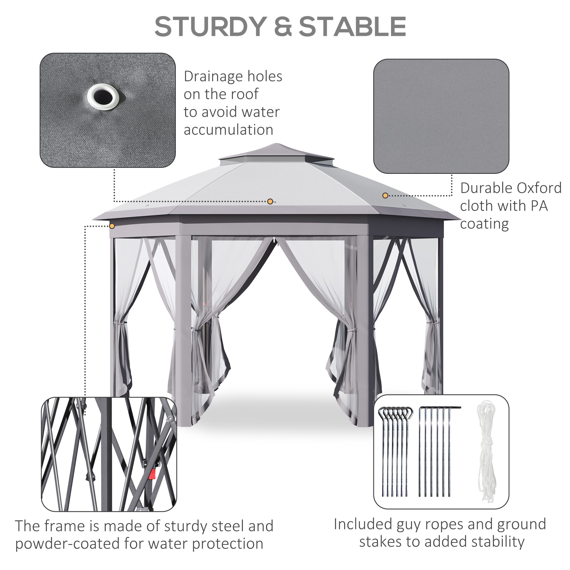 Outsunny 84C-299V01GY Canopies-Sl - View #6