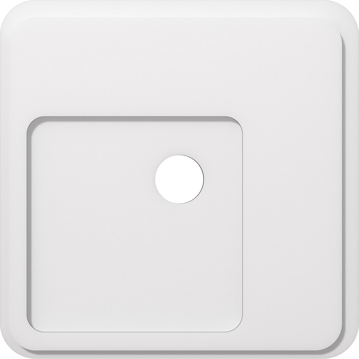 Ekena Millwork CMP22LN-03000 Lucan 22-in W x 22-in L Contemporary White PVC Whole Ceiling Medallion