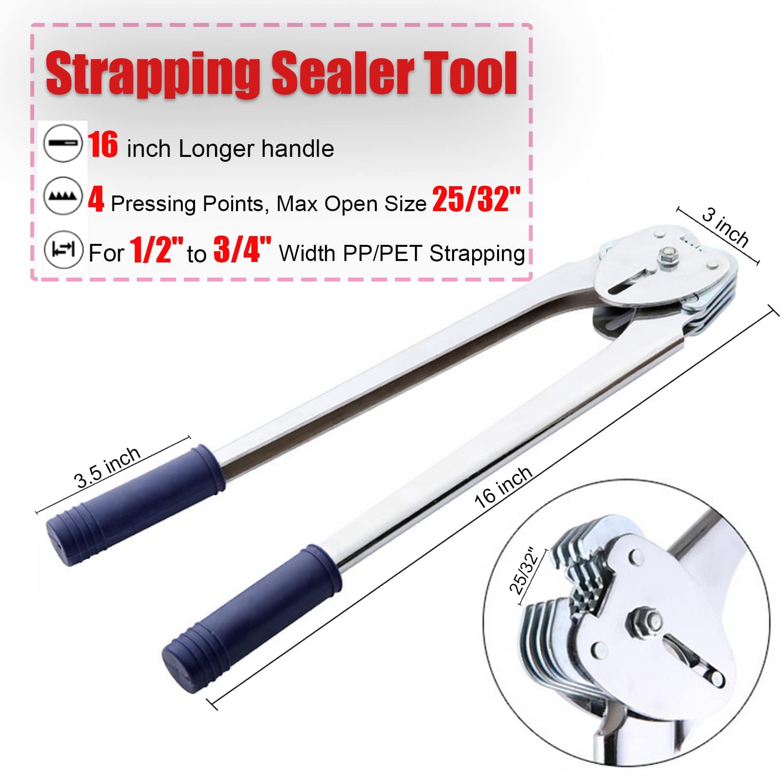 Etokfoks Packaging Banding Strapping Kit Tensioner Tool Sealer Pallet ...