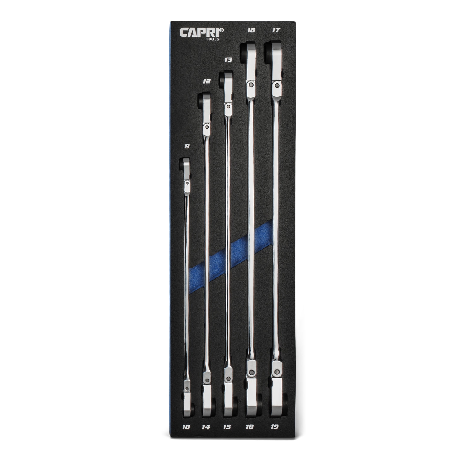 Capri Tools 5 -Piece Set Metric Flexible Head Ratchet Wrench #CP11890-5MT
