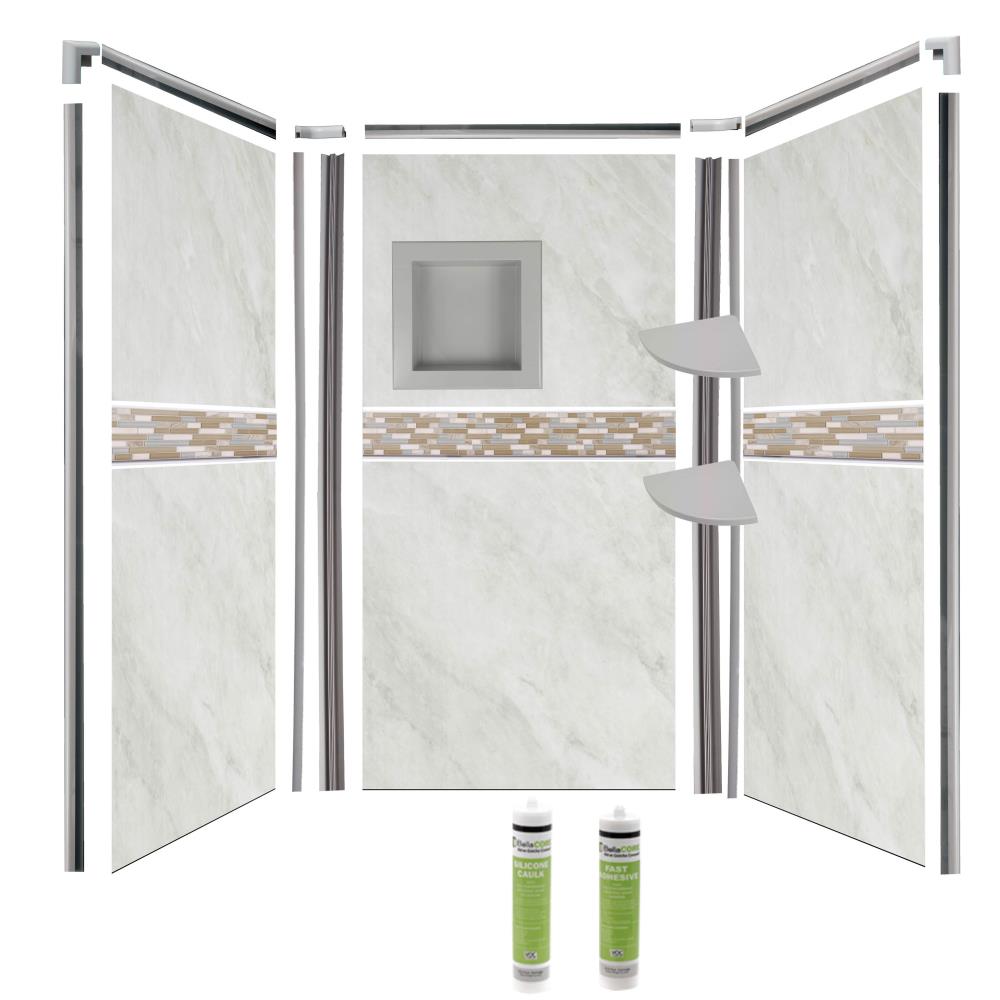 White Poly Tub and Shower Surround — Bella CORE