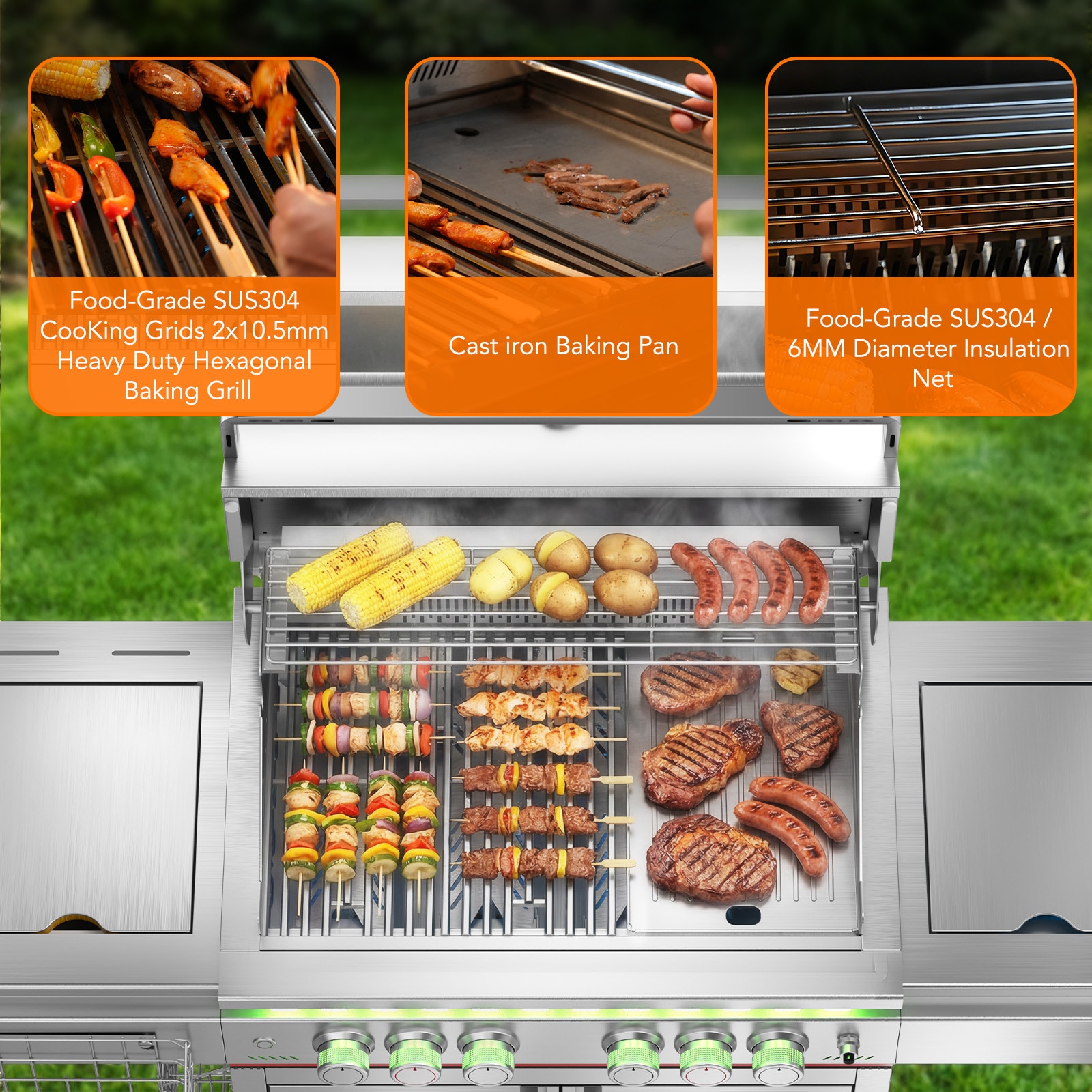 COWSAR 00042GBA0-CS Gas-Grill - View #3