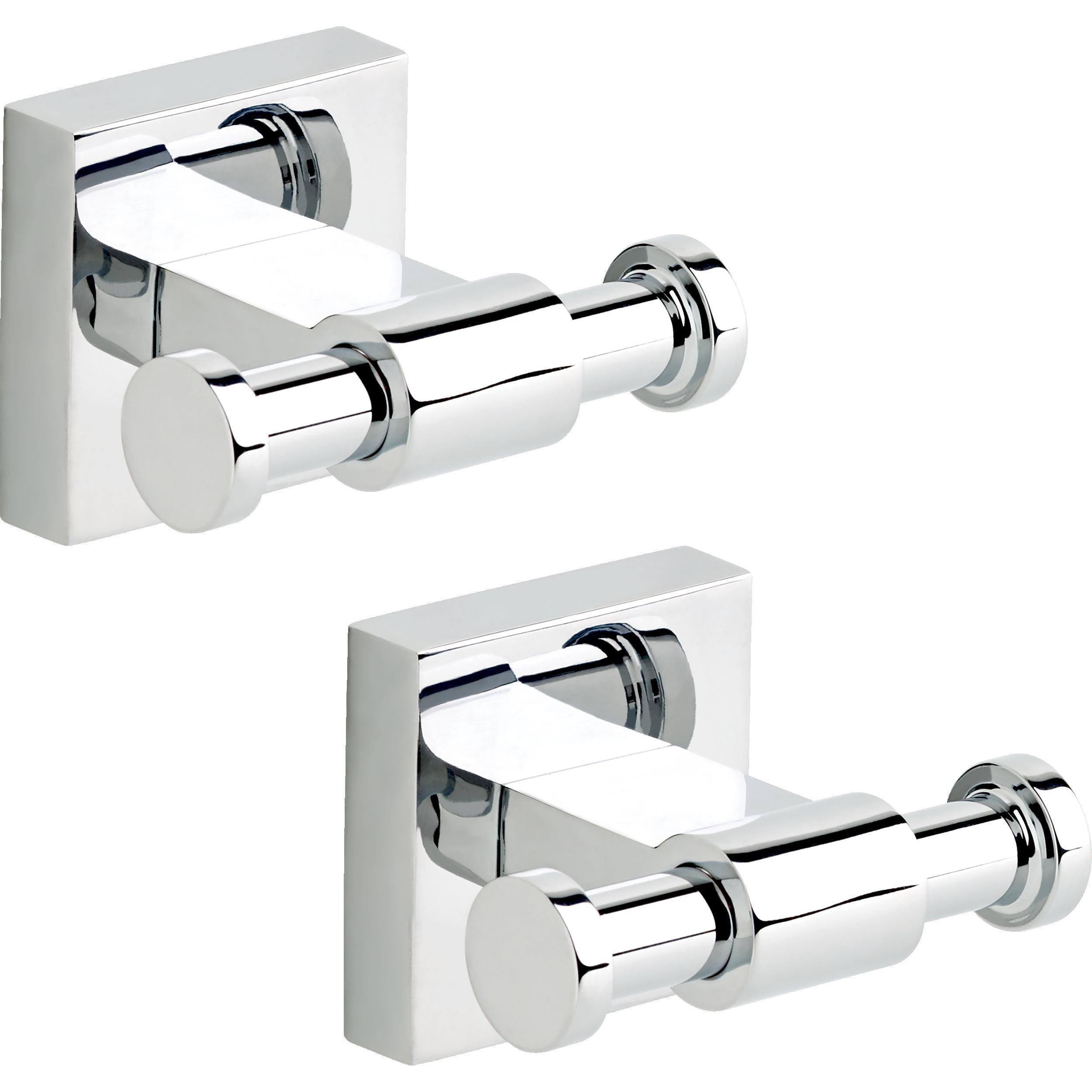 Franklin Brass Maxted Polished Chrome Double-Hook Wall Mount Towel Hook | MAX35-PC-K2