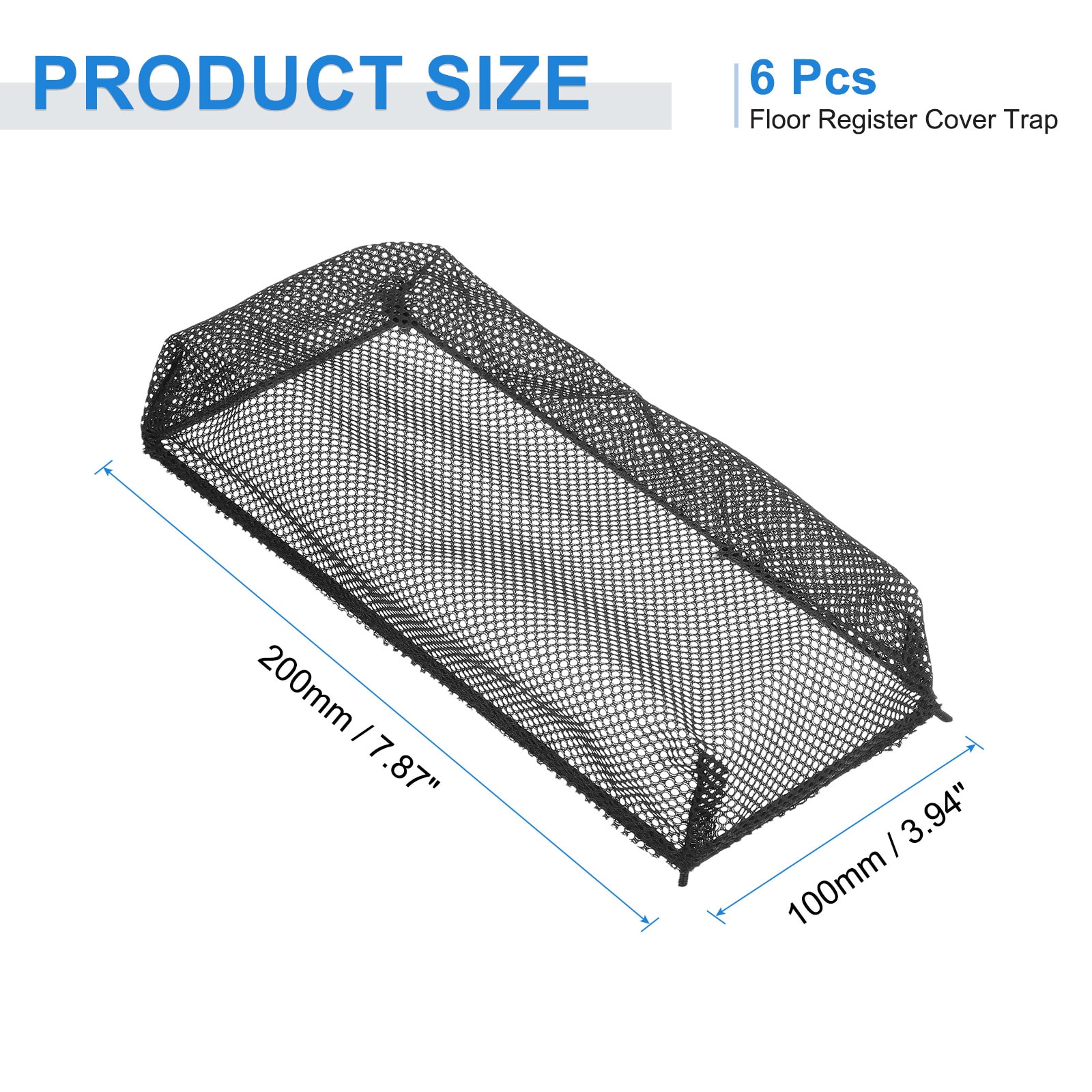 Unique Bargains 6pcs Floor Vent Filter Screen 4x8inch Floor Register ...