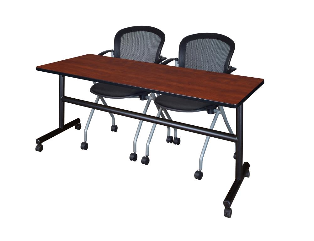 Regency MKFT7224CH23BK Training Red 4-Person Training Table (72-in W x 29-in H)