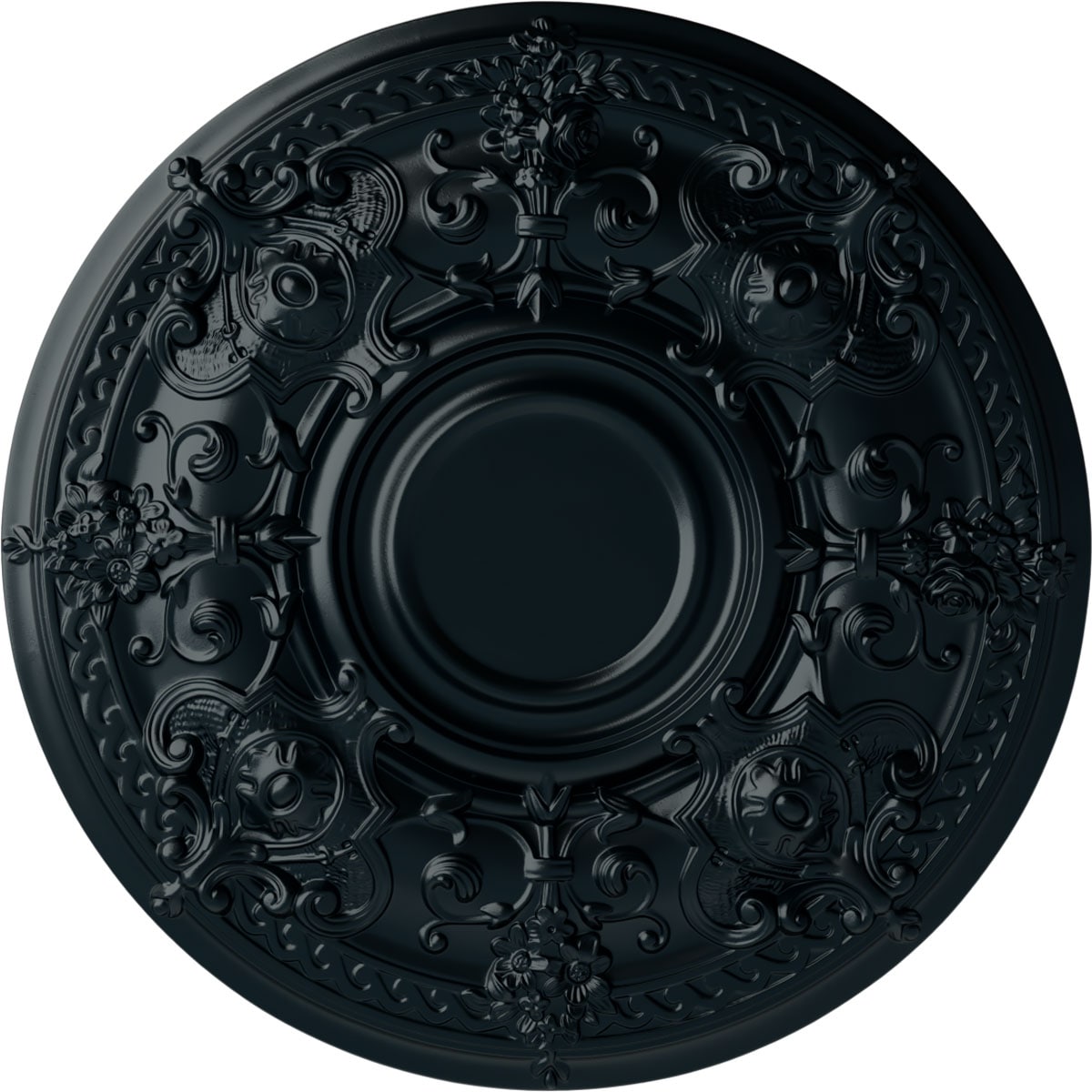Ekena Millwork CM28OSNSF Oslo 28.125-in W x 28.125-in L Night Shade Polyurethane Ceiling Medallion