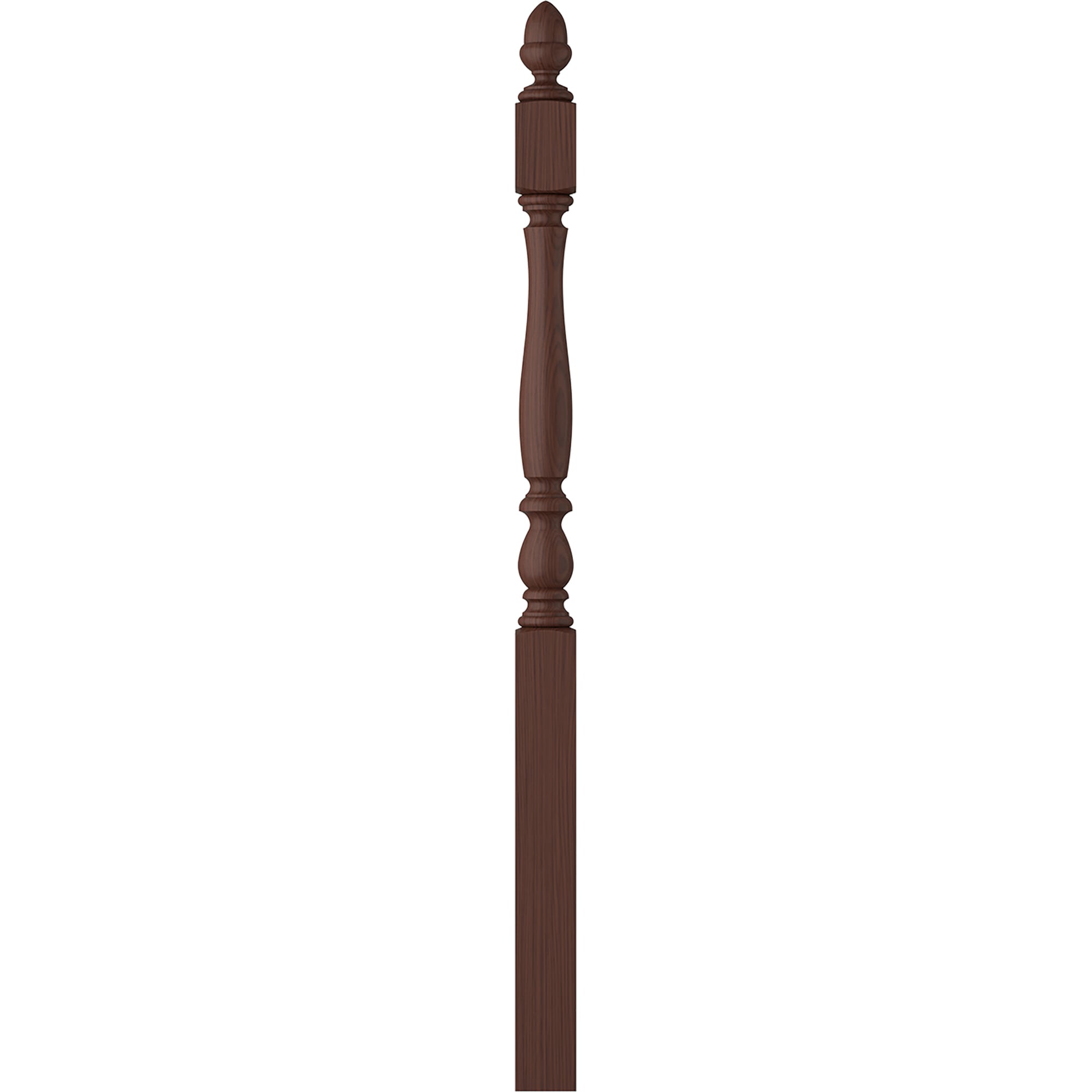 L.J. Smith Stair Systems LJP-3942-W Harbor 3.25-in x 57.7812-in Unfinished Walnut Starting Stair Newel Post