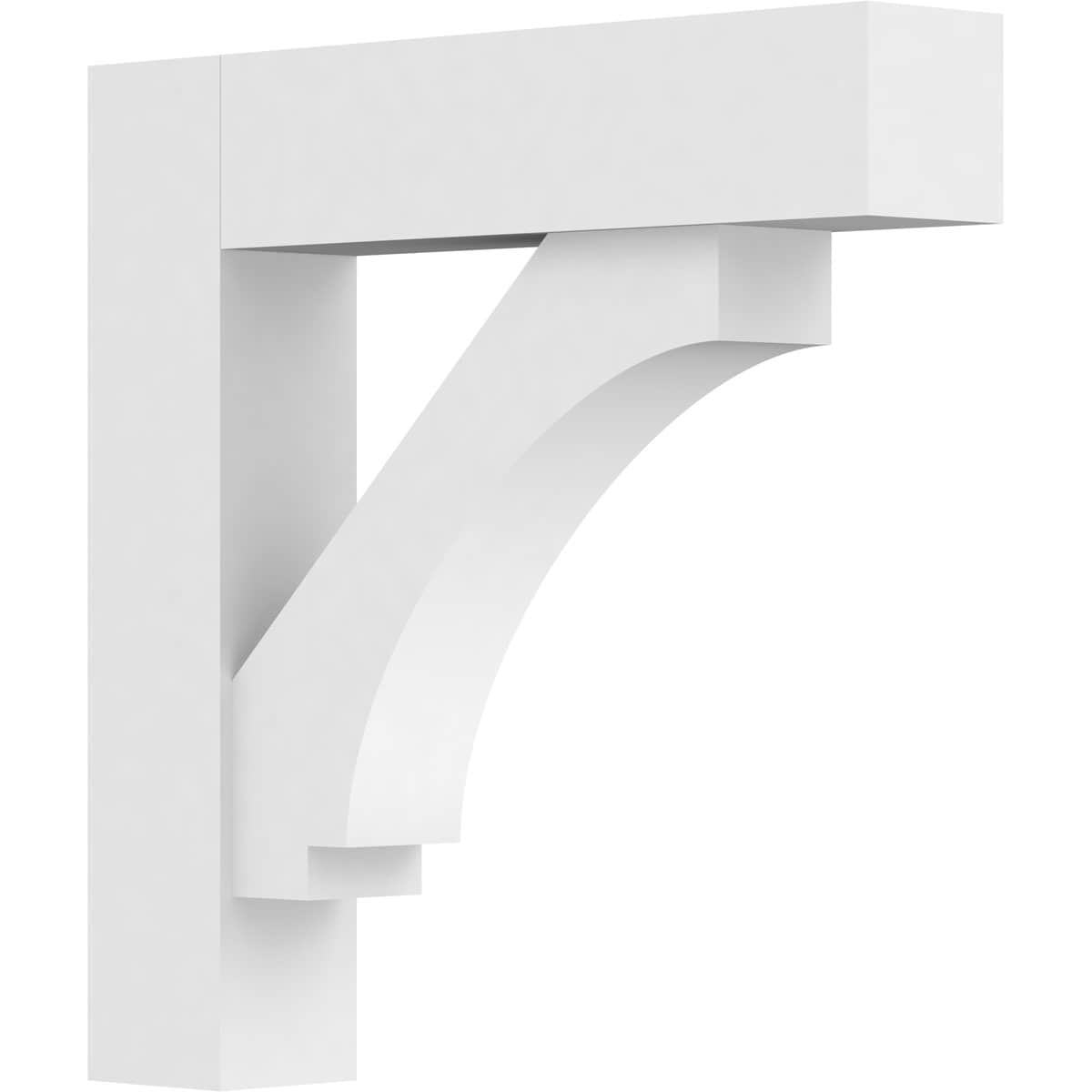 Ekena Millwork BKTP03X16X16IMP05 Standard Imperial 3-in x 16-in x 16-in White PVC Standard bracket