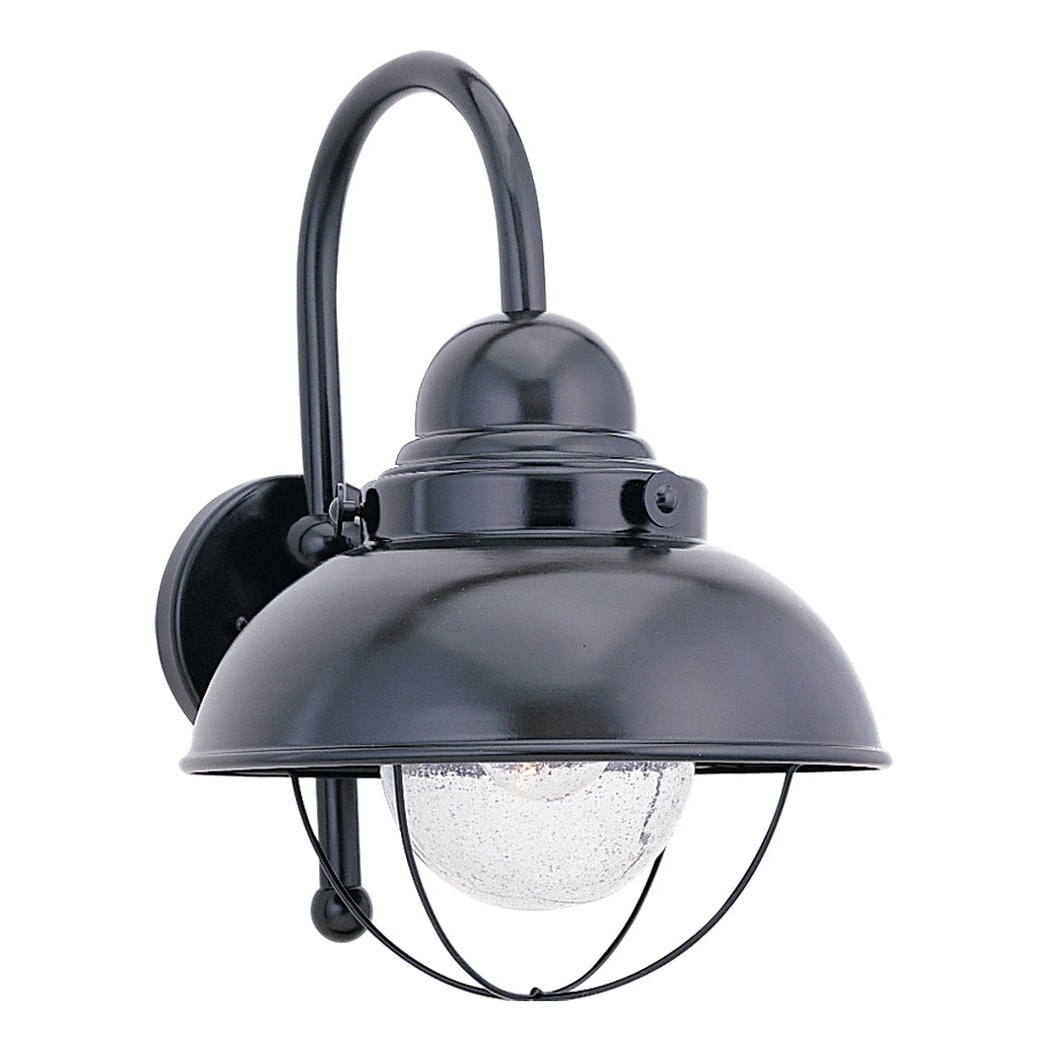 Generation Lighting 8870-12 Sebring 1 -Light 11.2500-in H Black Hardwired Outdoor Wall Light