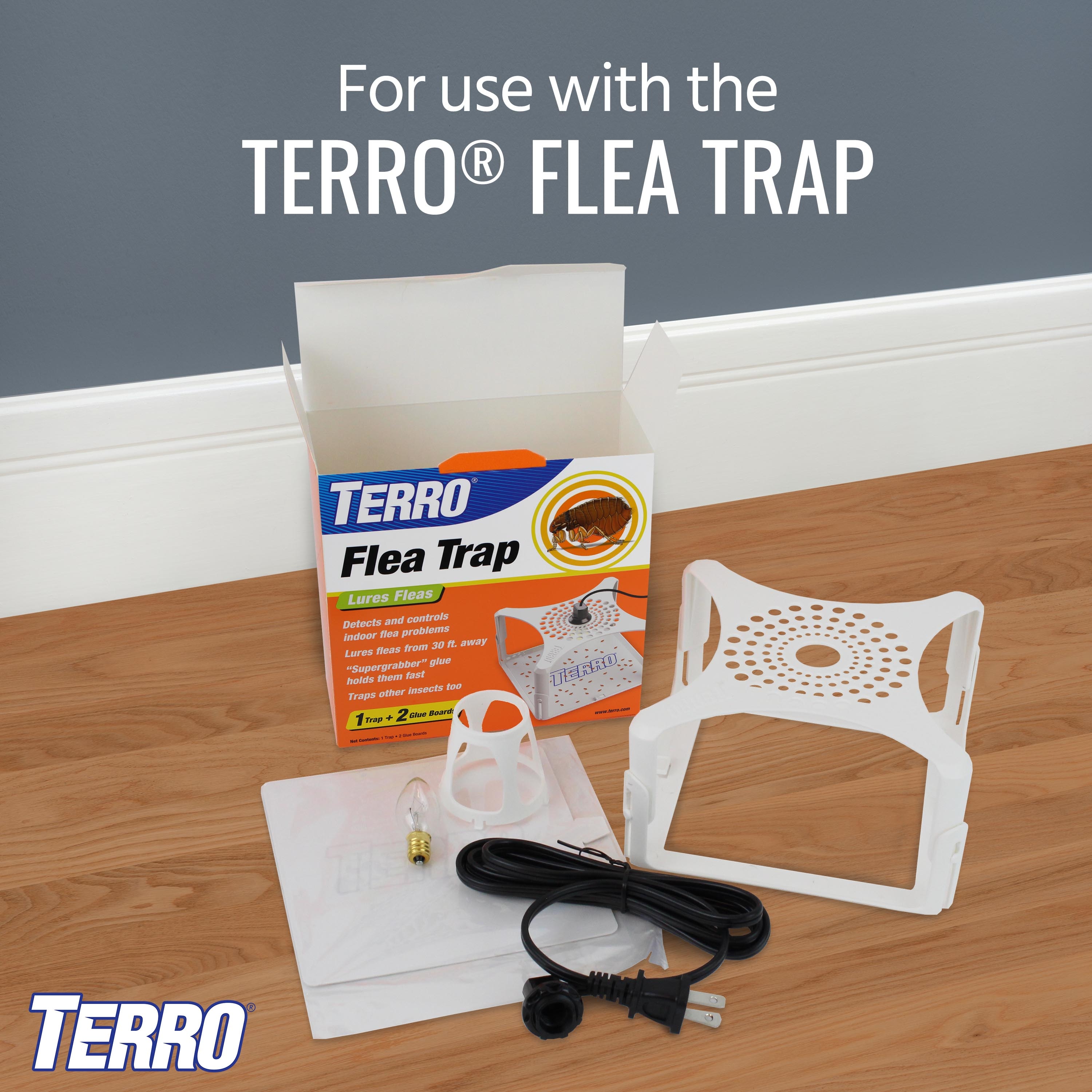 TERRO Flea Trap Refill Glue Boards Indoor Insect Trap (3-Pack) in