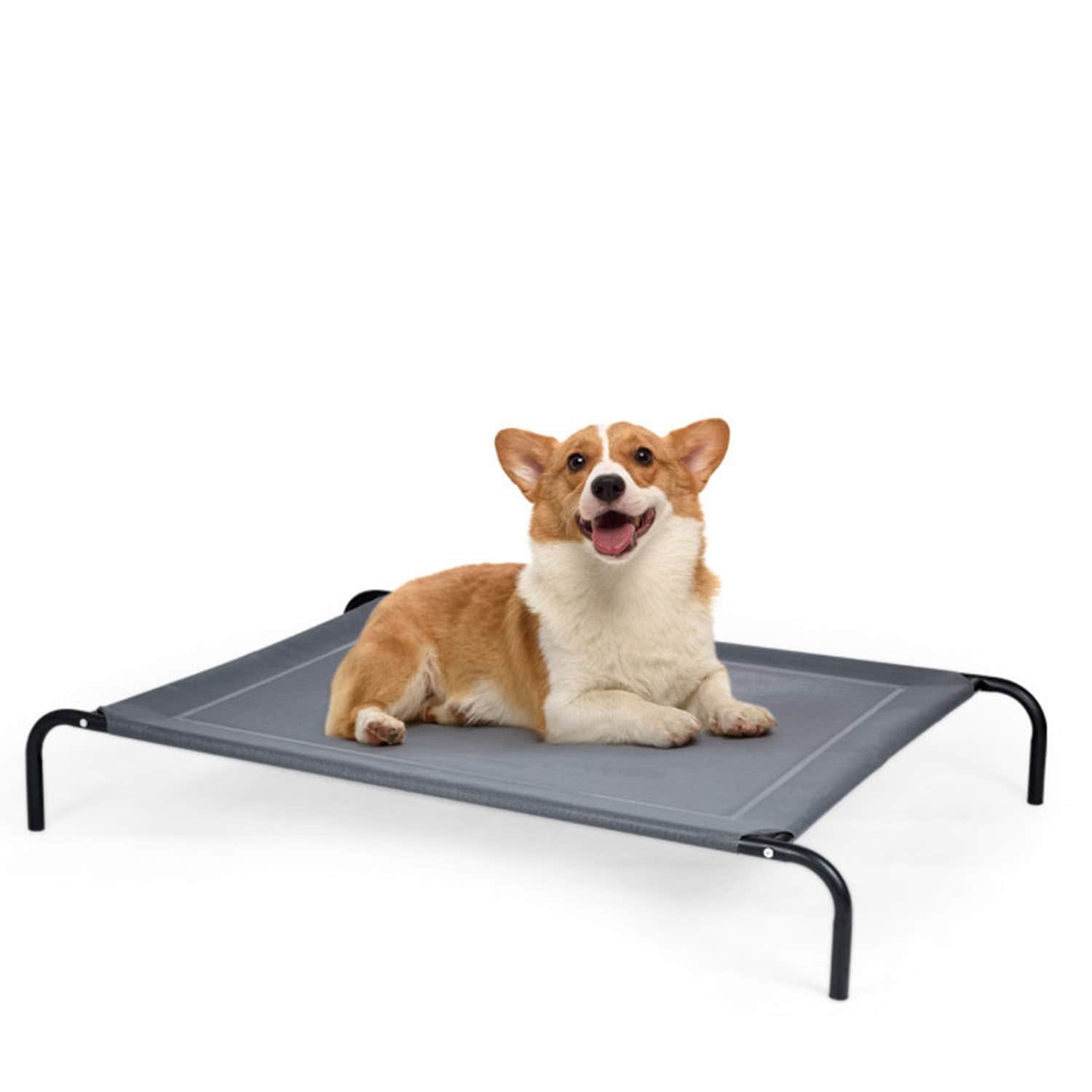 Mondawe MD-SN94634 Rectangular Blue Polyester Bolster Dog Bed ( Small )