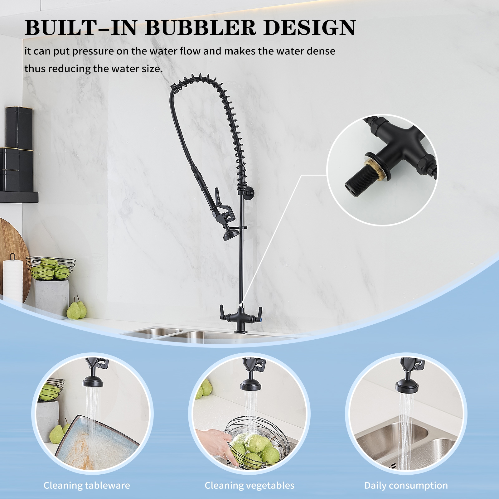 BWE A-94261-BLACK Kitchen-Faucets - View #3
