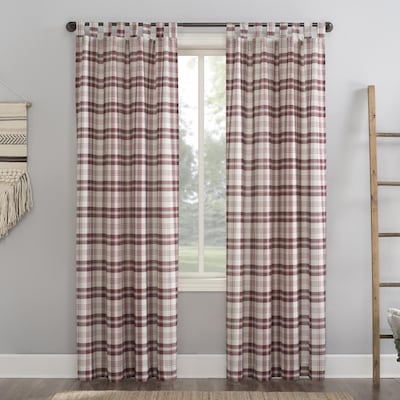 Single Curtain Panel In The Curtains, Red Gingham Curtains Dunelm
