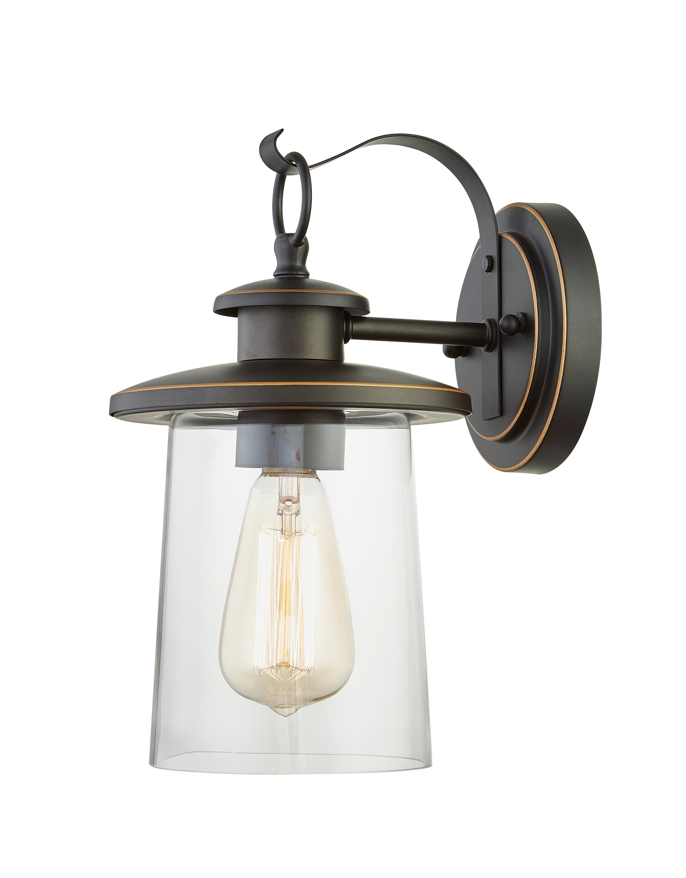 Dreamsidea 12-in H Outdoor Wall Light 1-Light Oil Rubbed Bronze for Porch Entryway Garage and Patio