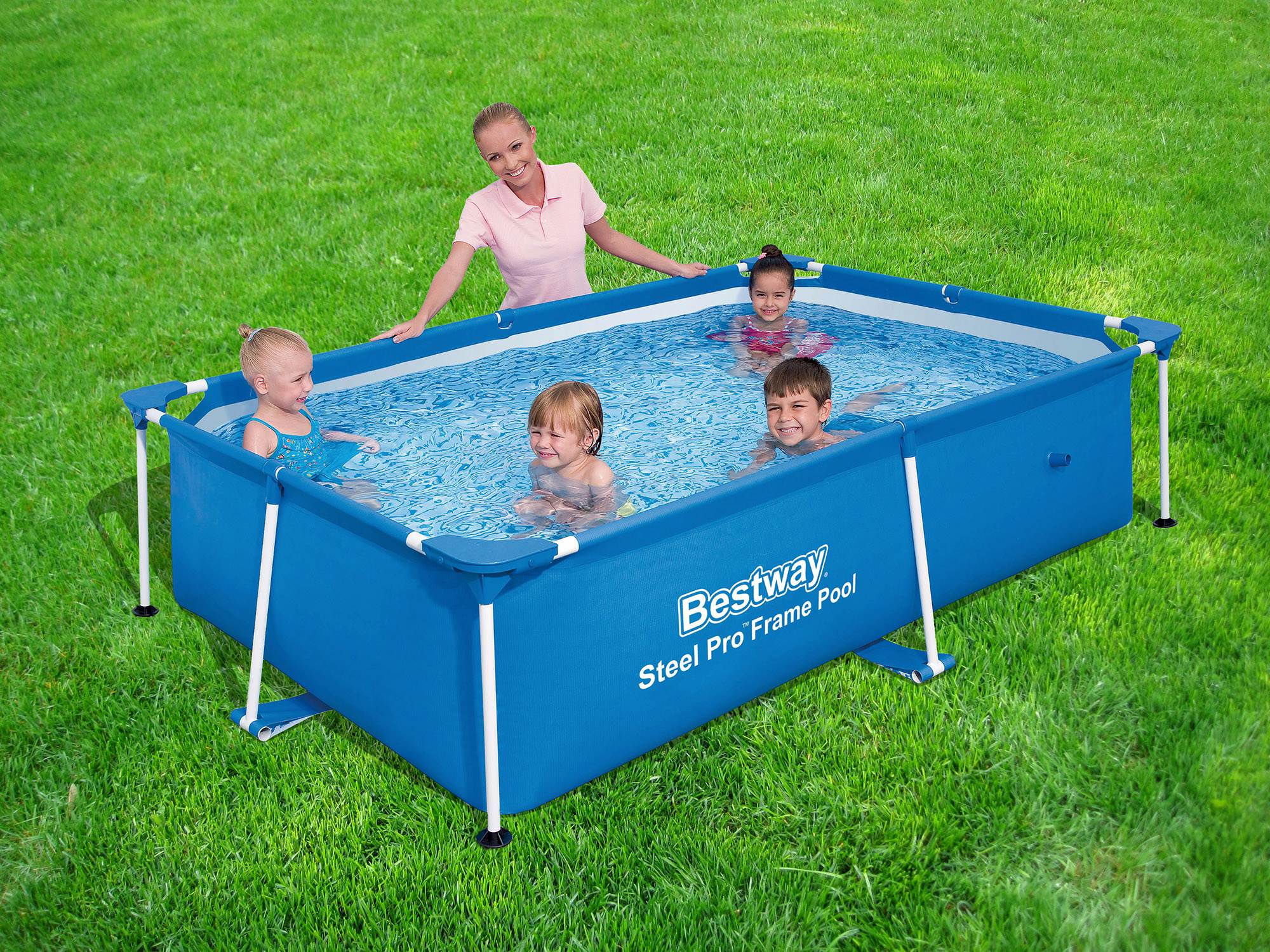 Frame Splash the at Pools in x Bestway Above-Ground Metal Frame Above-Ground department Rectangle 26-in 10-ft 6.5-ft x Pool