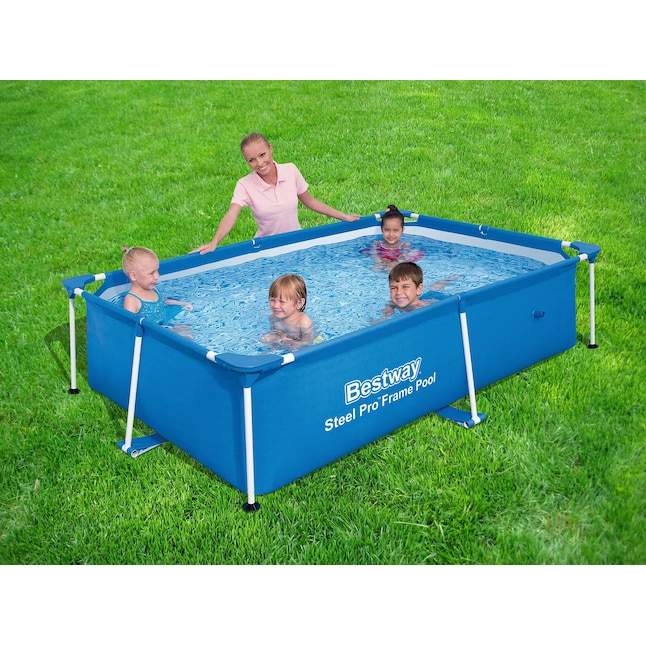 Bestway Splash Frame 10-ft x 6.5-ft x 26-in Metal Frame Rectangle Above-Ground  Pool in the Above-Ground Pools department at