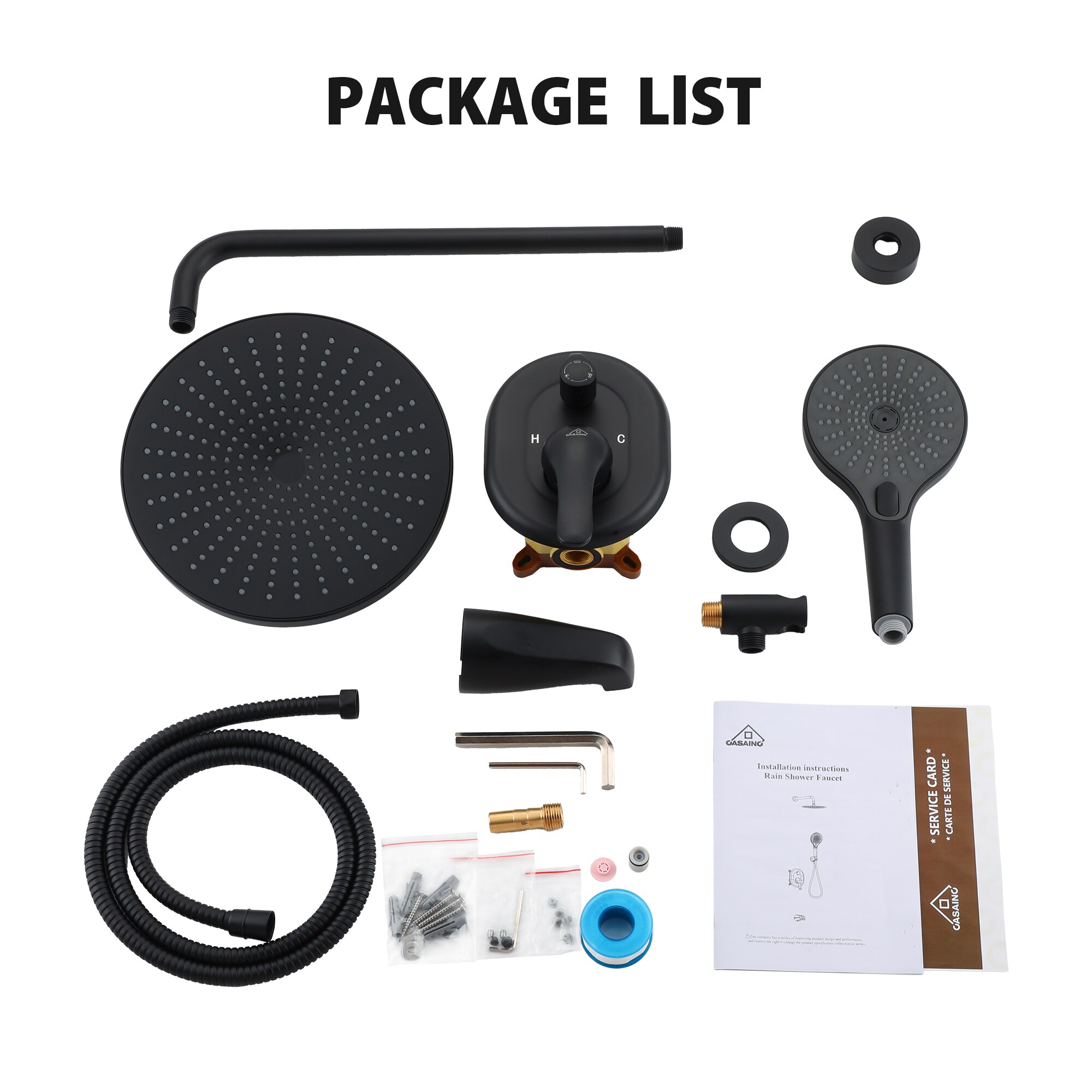 Clihome MS-BOX2210MB Showerhead-Bar-Panels - View #3