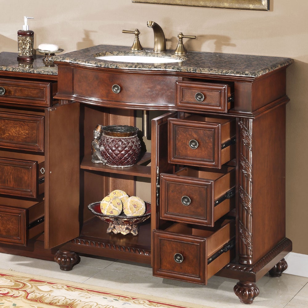 Silkroad Exclusive HYP-0213-BB-UWC-56-L Bath-Vanity-Combo - View #2