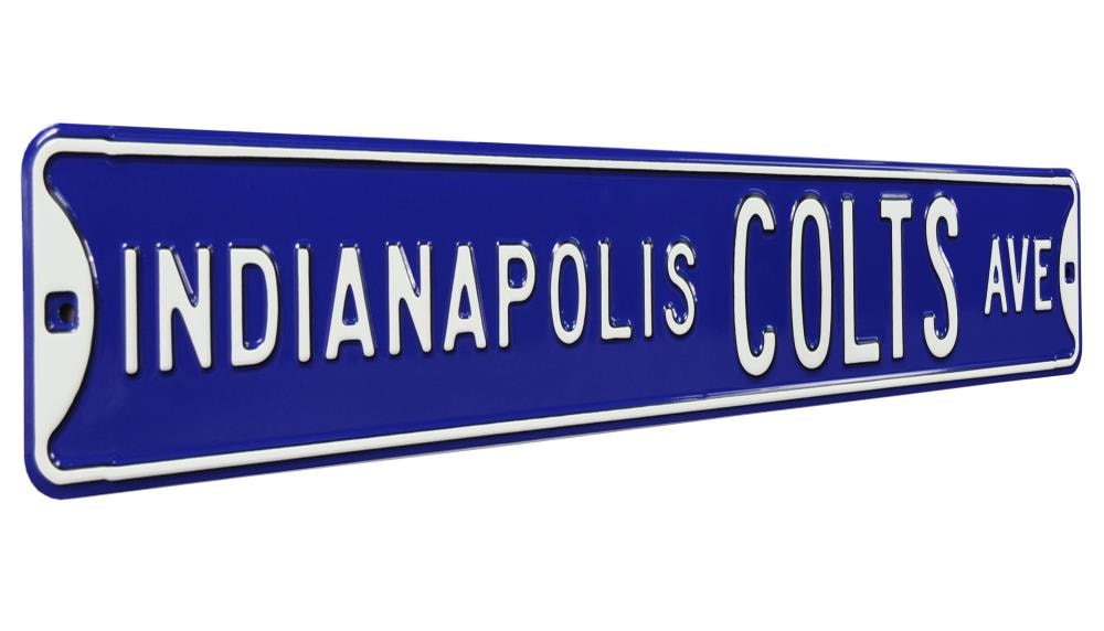 Authentic Street Signs Indianapolis Colts 6-in x 36-in Metal Blank Sign at